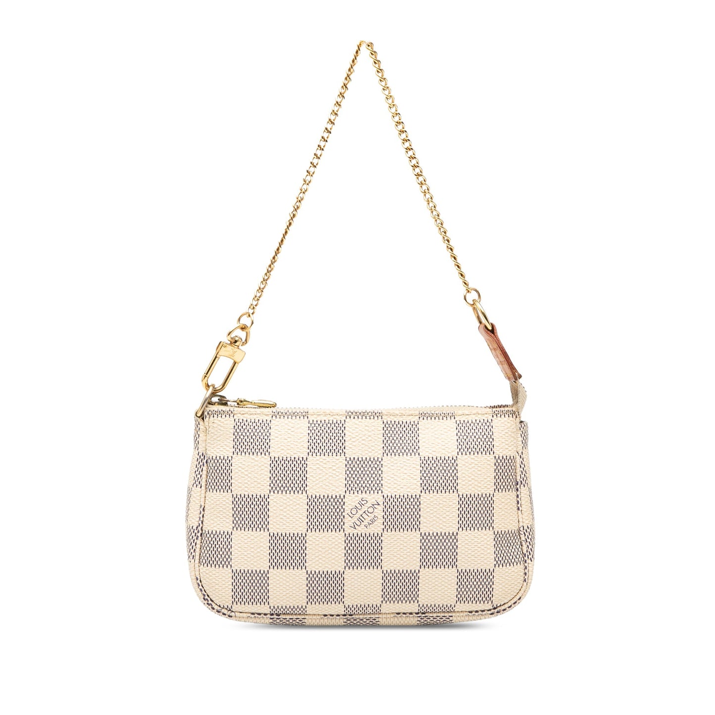 White Louis Vuitton Damier Azur Mini Pochette Accessoires Handbag
