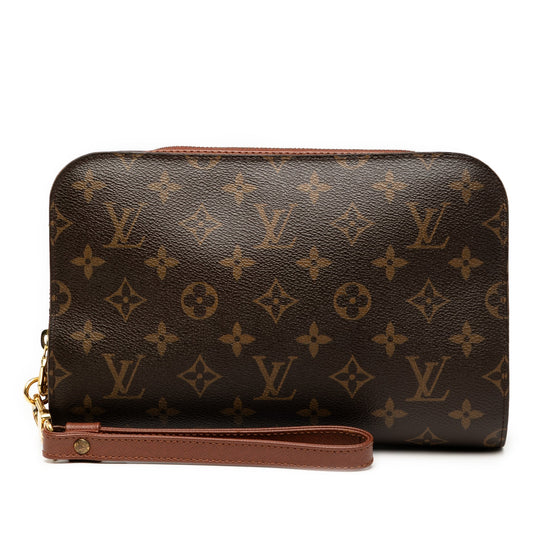 Brown Louis Vuitton Monogram Orsay Clutch Bag