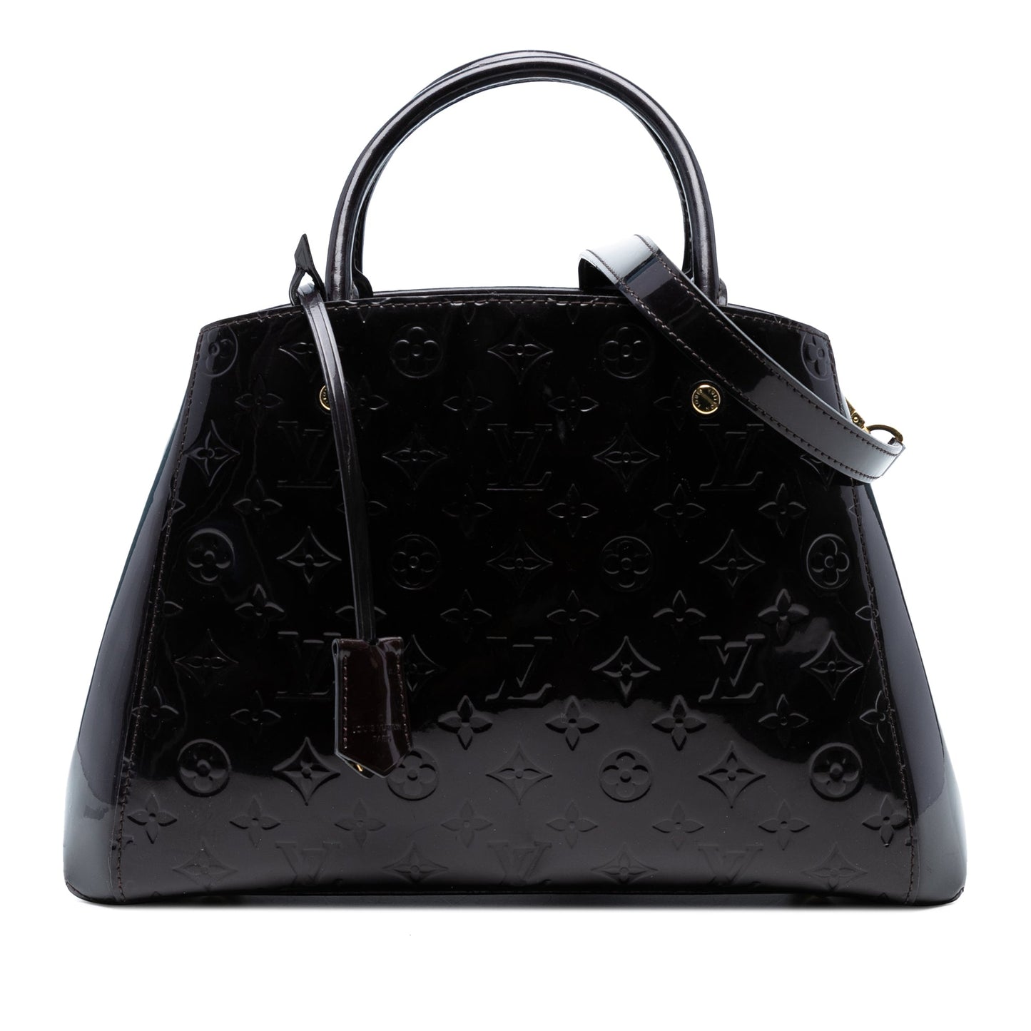 Purple Louis Vuitton Monogram Vernis Montaigne MM Satchel