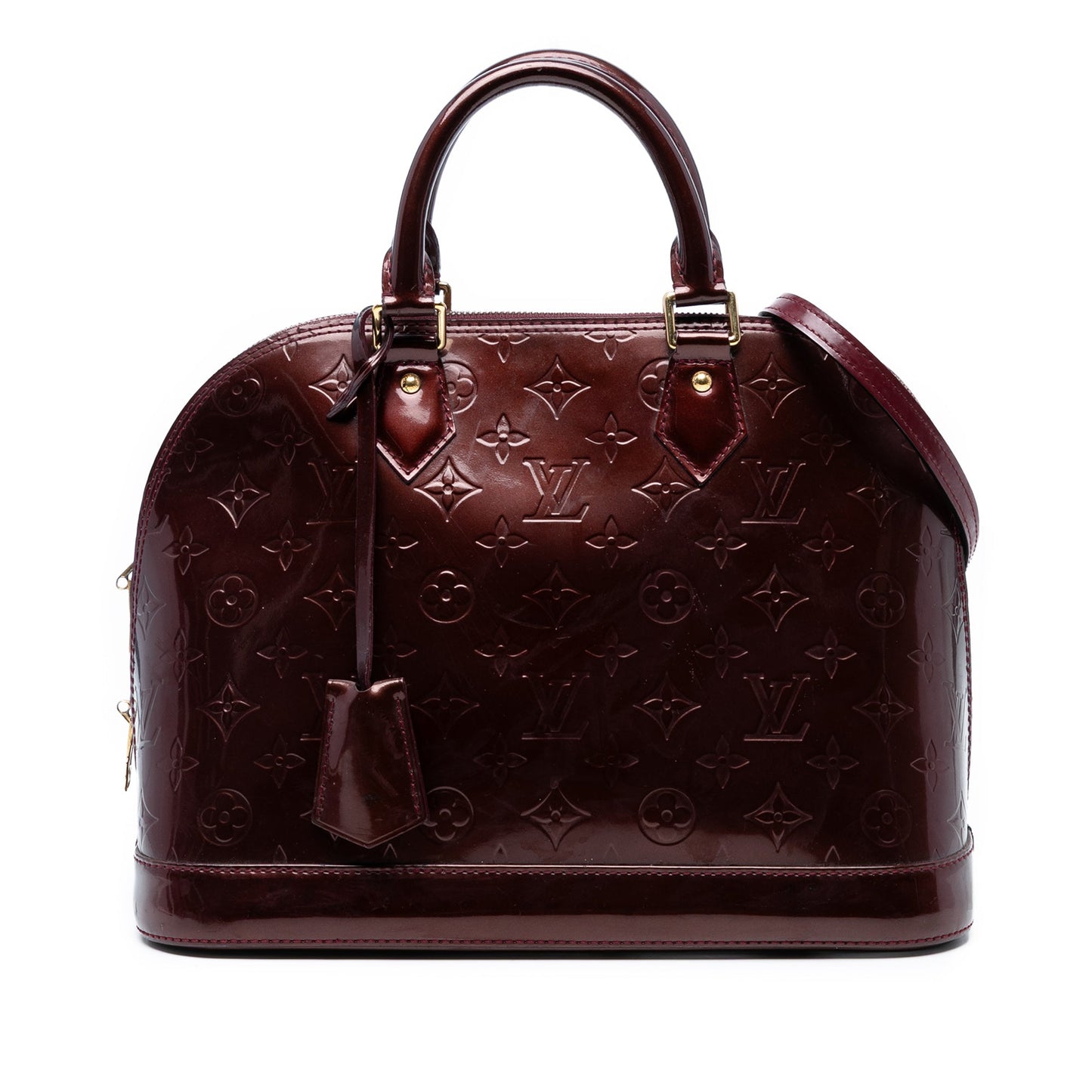 Burgundy Louis Vuitton Monogram Vernis Alma PM Handbag