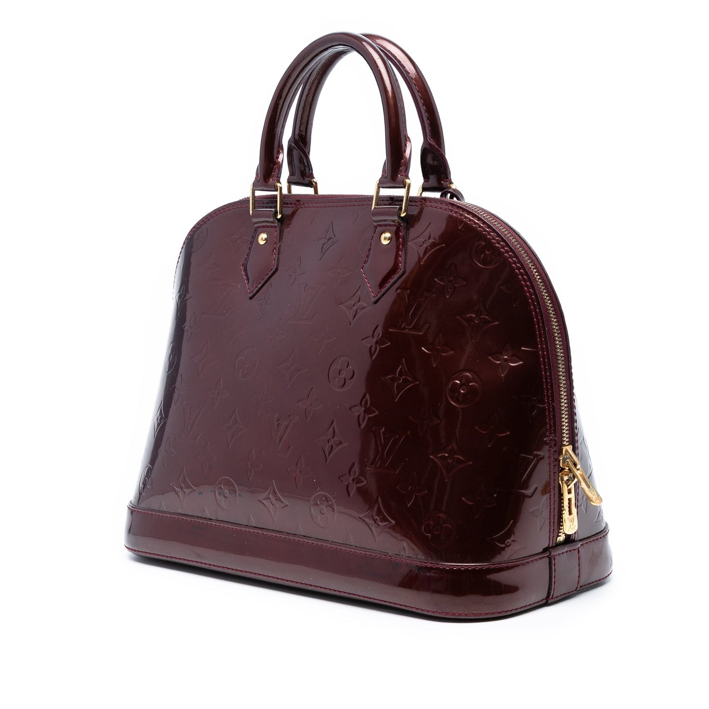Burgundy Louis Vuitton Monogram Vernis Alma PM Handbag