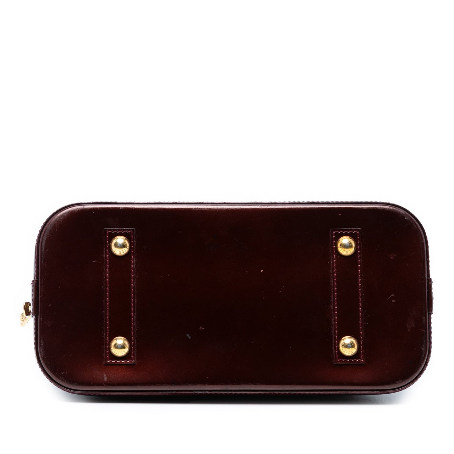 Burgundy Louis Vuitton Monogram Vernis Alma PM Handbag