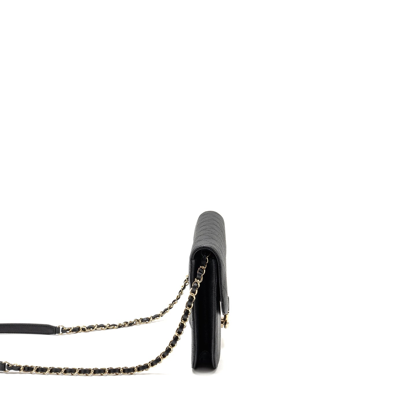 Chanel Paris-Cuba Thread Around Flap Bag With Chain Caviar Black L