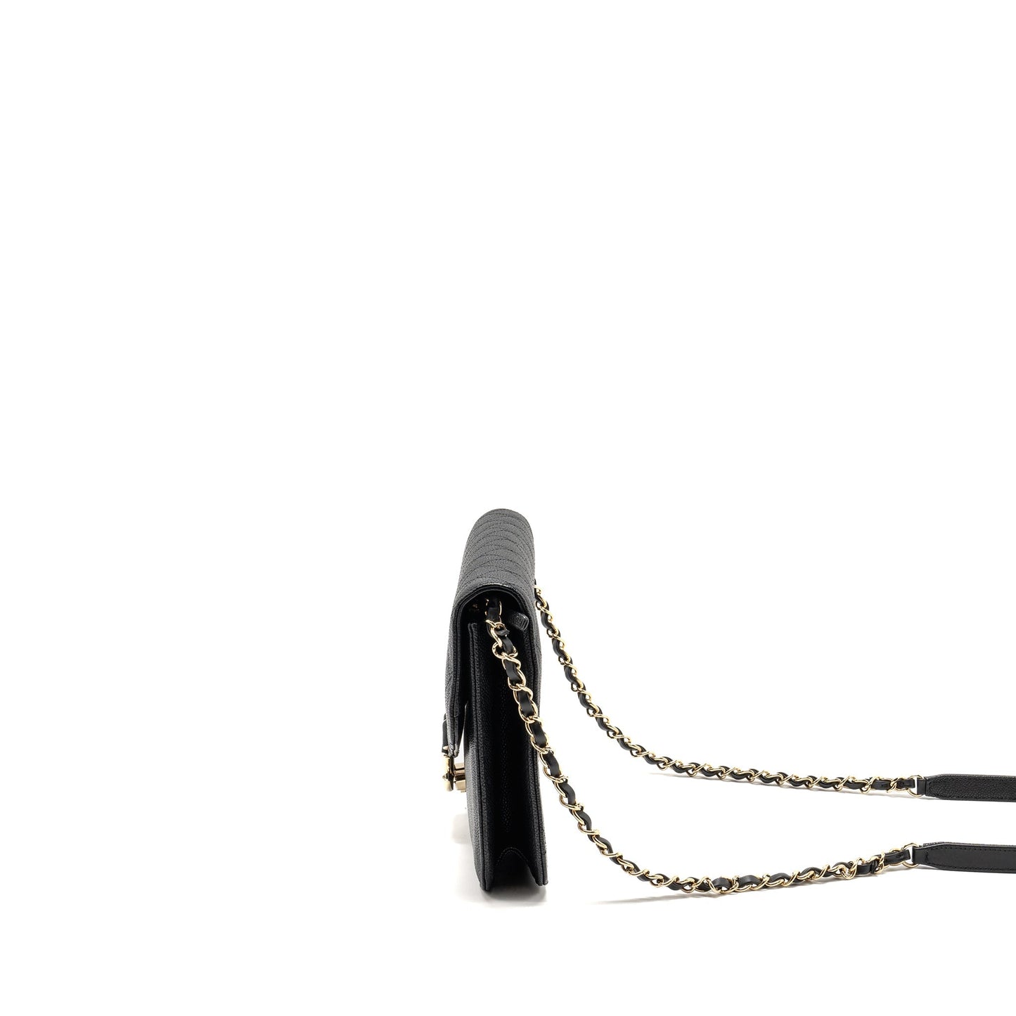 Chanel Paris-Cuba Thread Around Flap Bag With Chain Caviar Black L