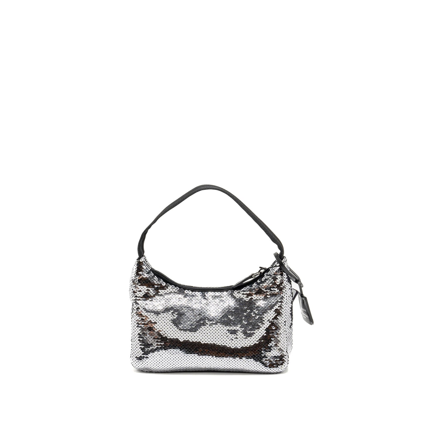 Prada Re-Edition Mini Purse Sequin Argento