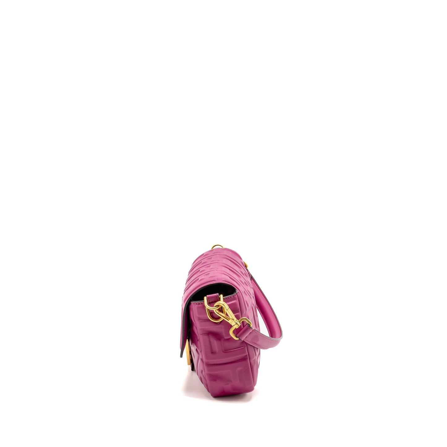 Fendi Baguette Purse Embossed Nappa Leather Pink