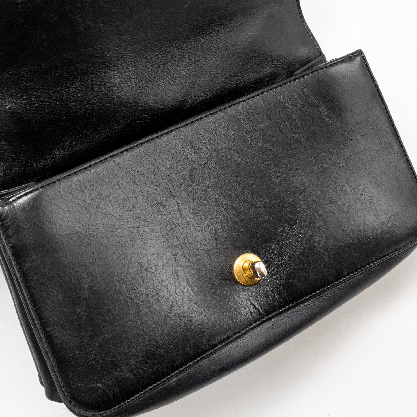 Chanel Quilted Flap Bag with Giant Chain Handle Calfskin Black