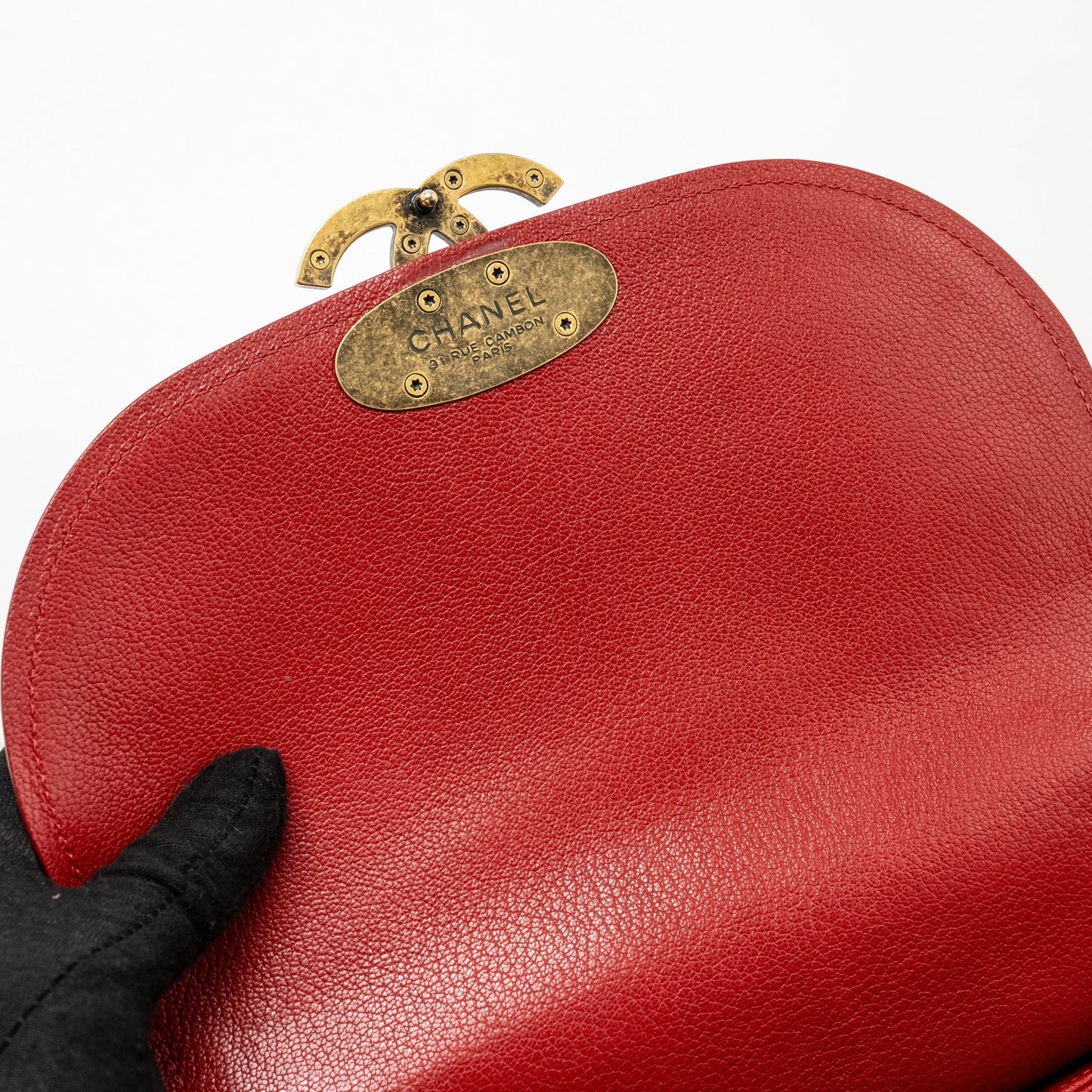 Chanel Medium Coco Curve Flap Bag Calfskin Red