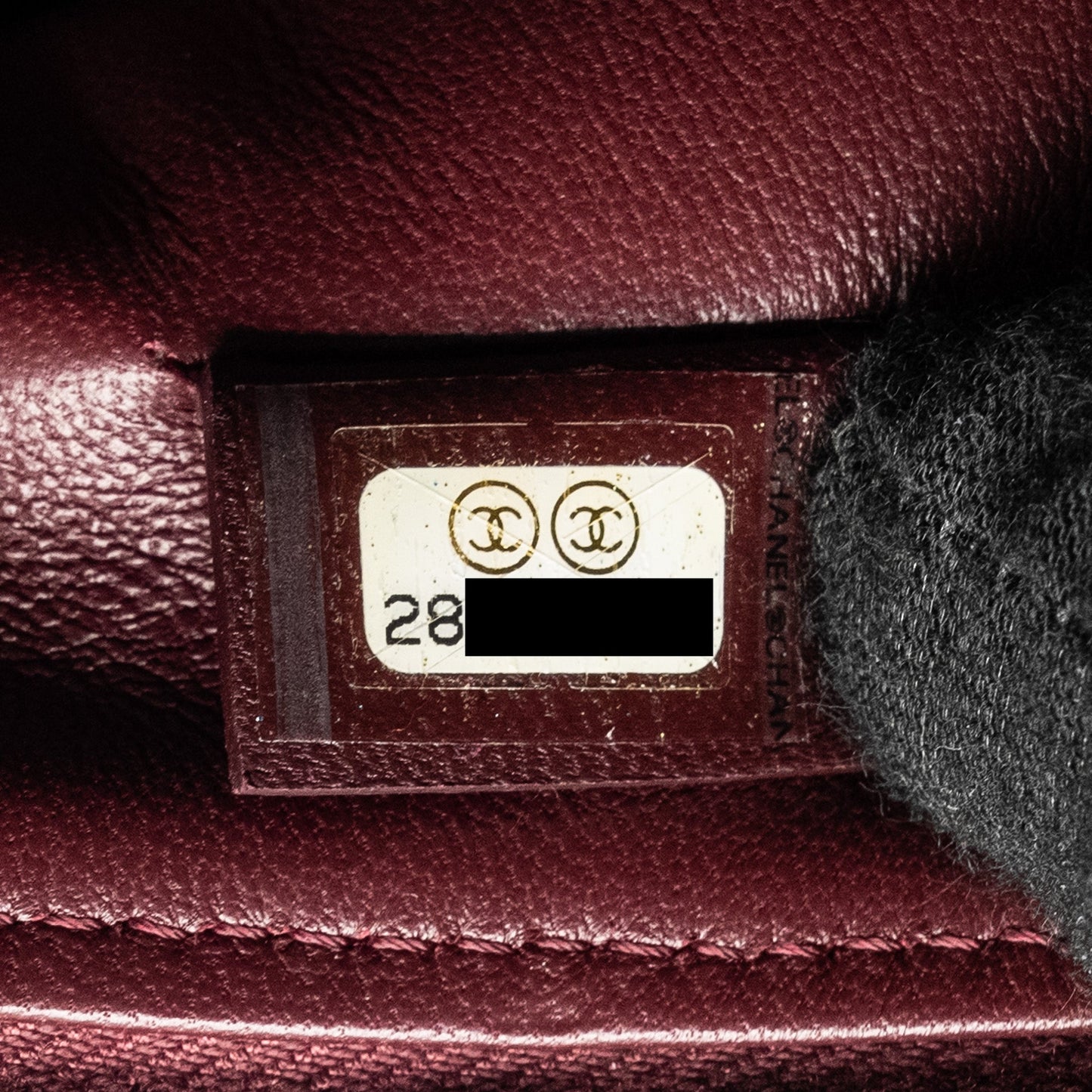 Chanel Folding Clutch Bag Velvet/Lambskin Burgundy L