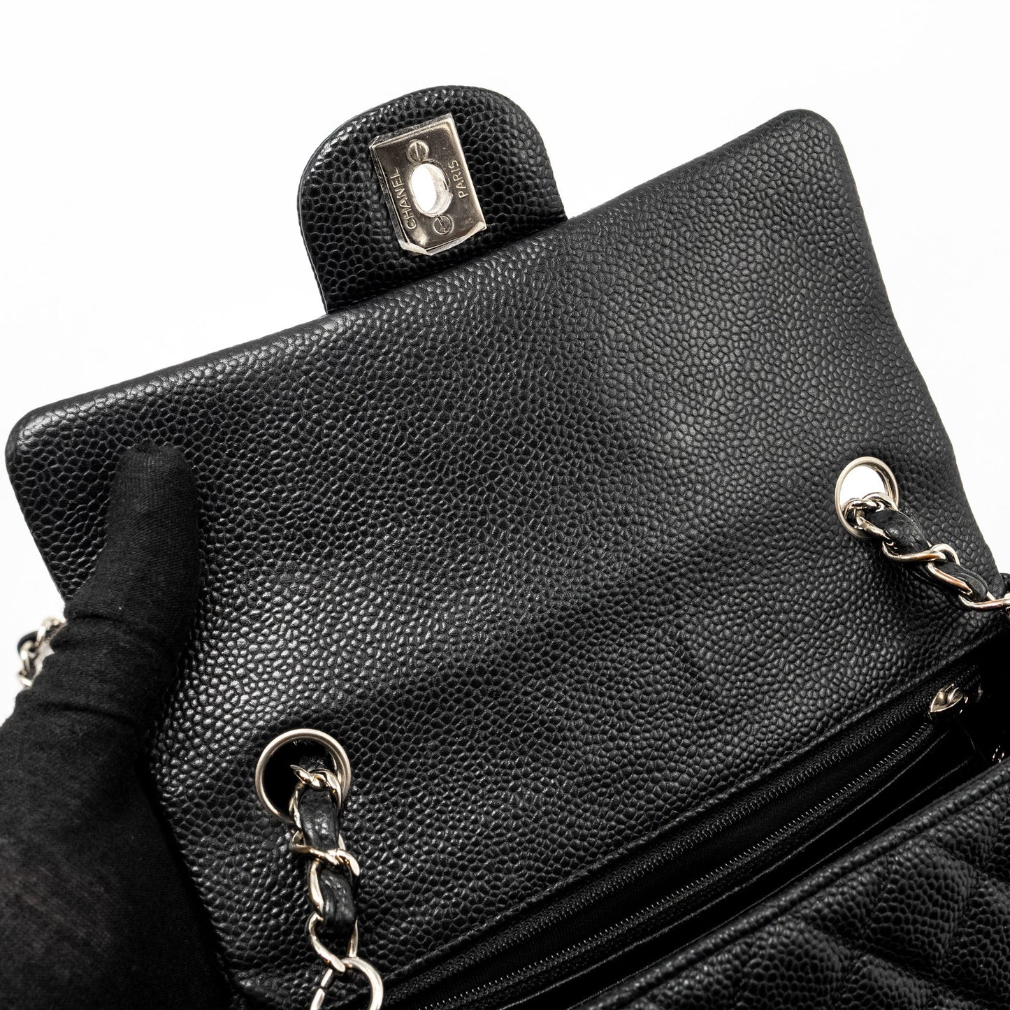 Chanel Mini Rectangular Flap Bag caviar black