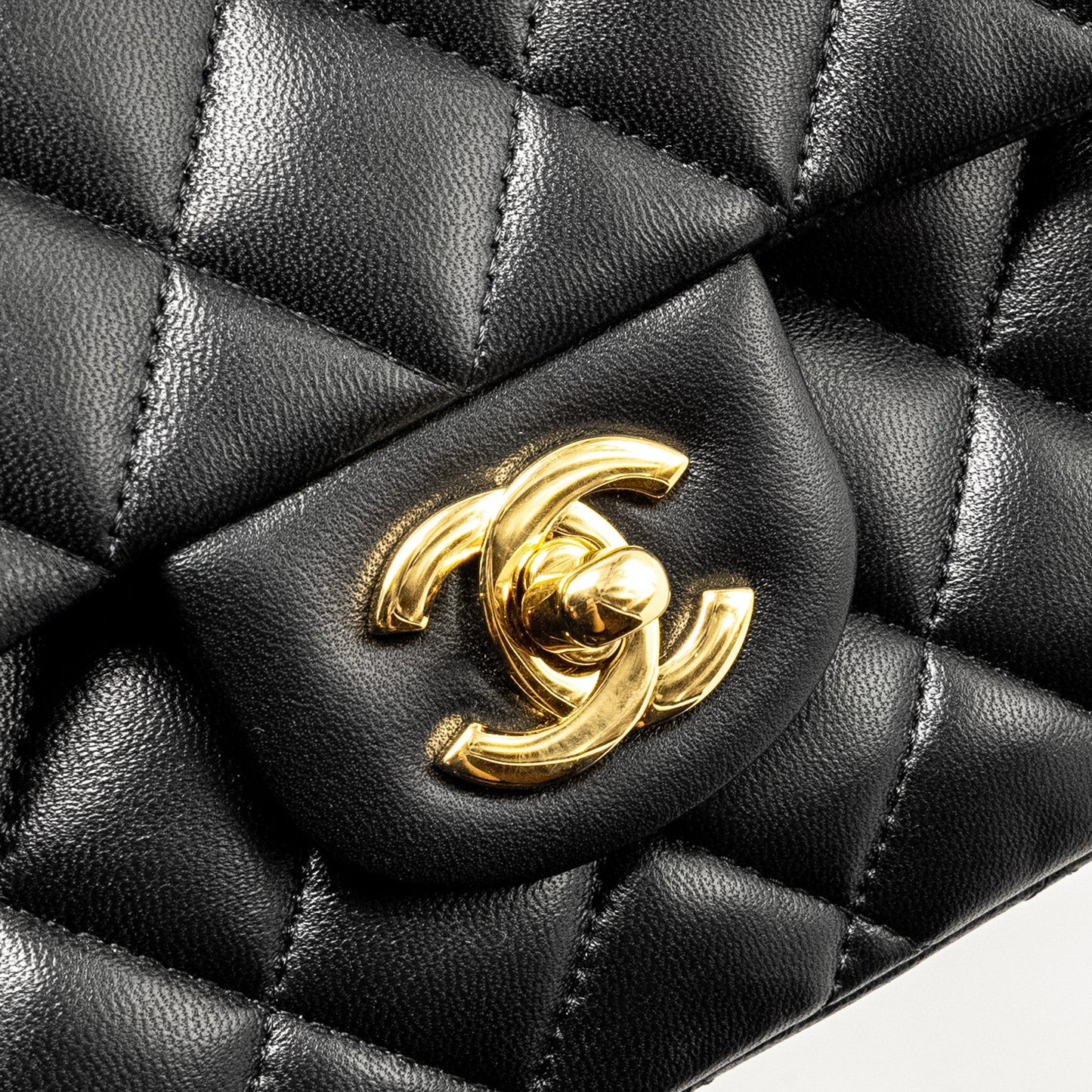 Chanel Medium Classic Double Flap Bag Lambskin Black