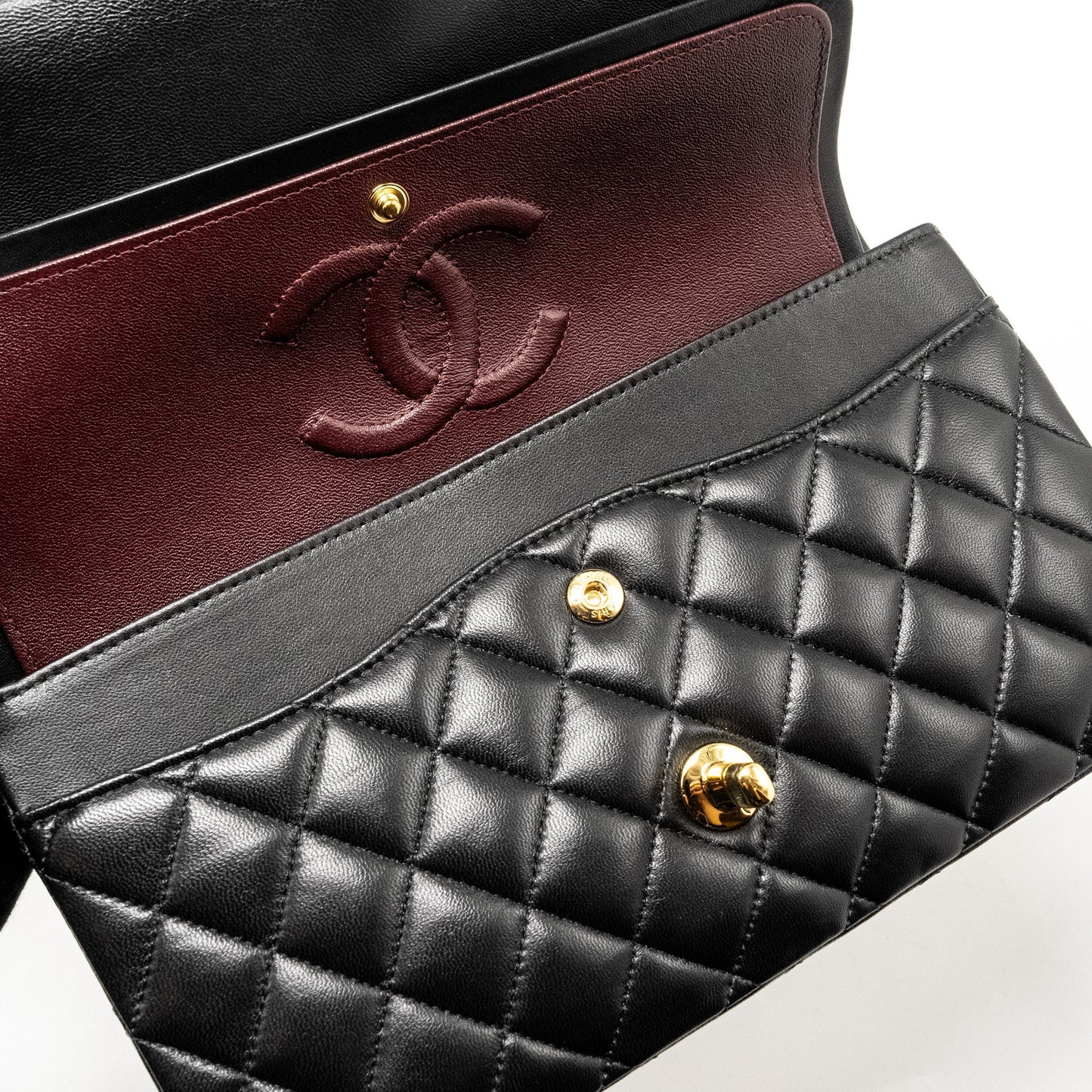 Chanel Medium Classic Double Flap Bag Lambskin Black