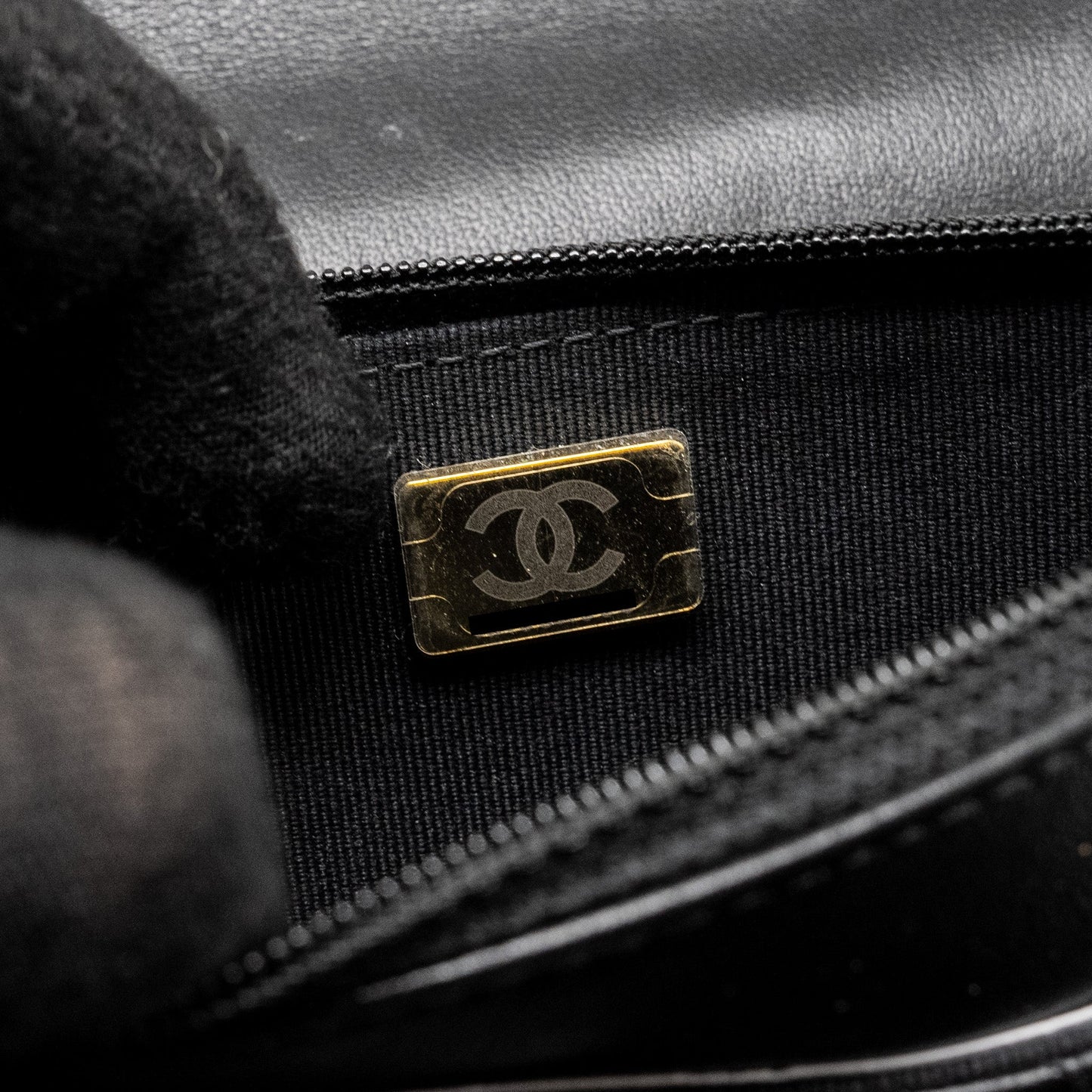 Chanel Pearl Chain Wallet On Chain Lambskin Black L(microchip)