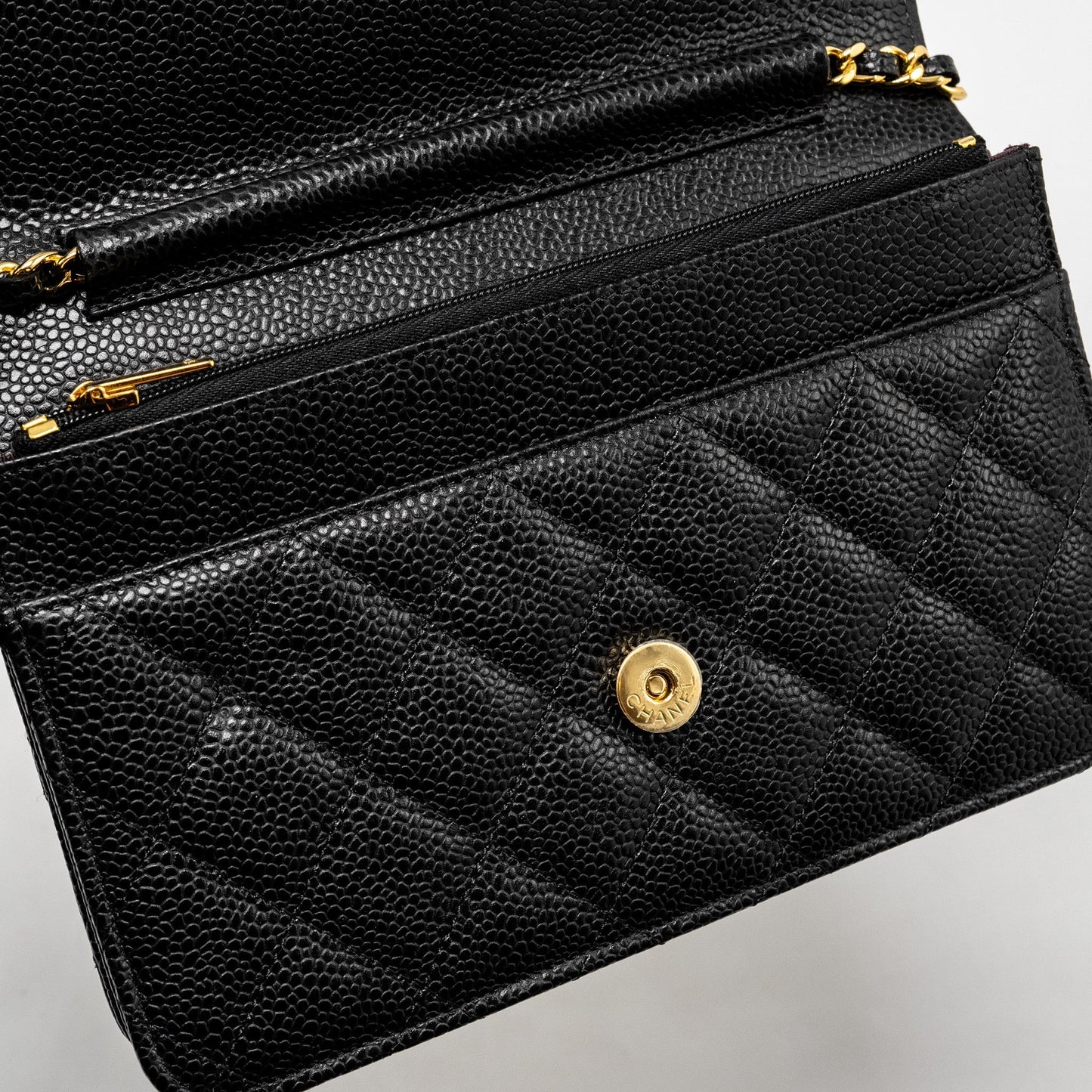 Chanel Classic Wallet on Chain Caviar Black