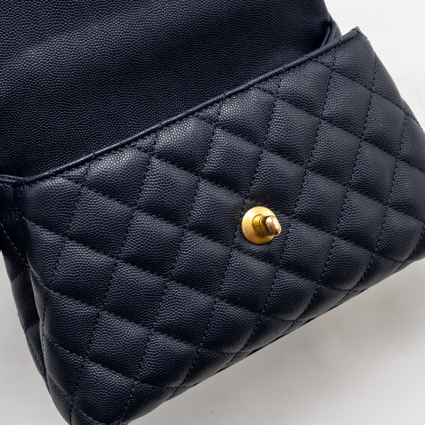 Chanel Small Coco Handle Caviar Navy