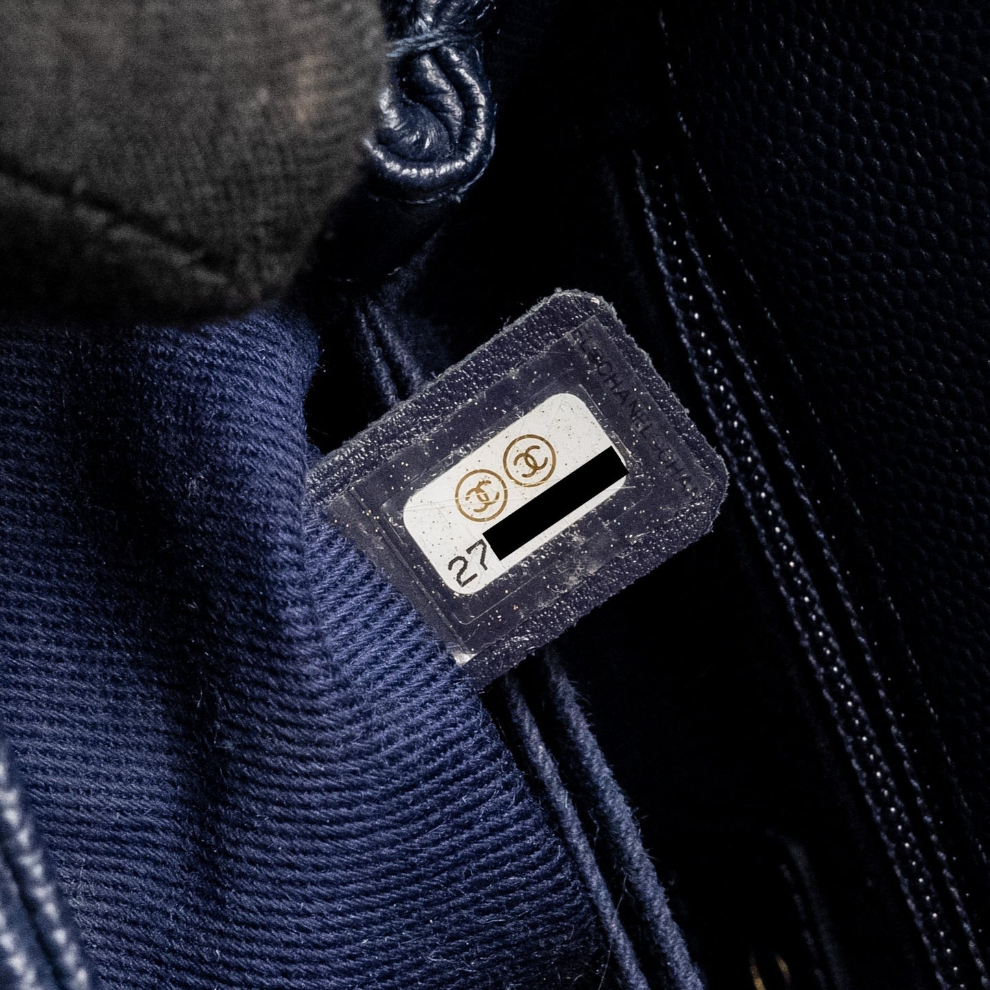 Chanel Small Coco Handle Caviar Navy