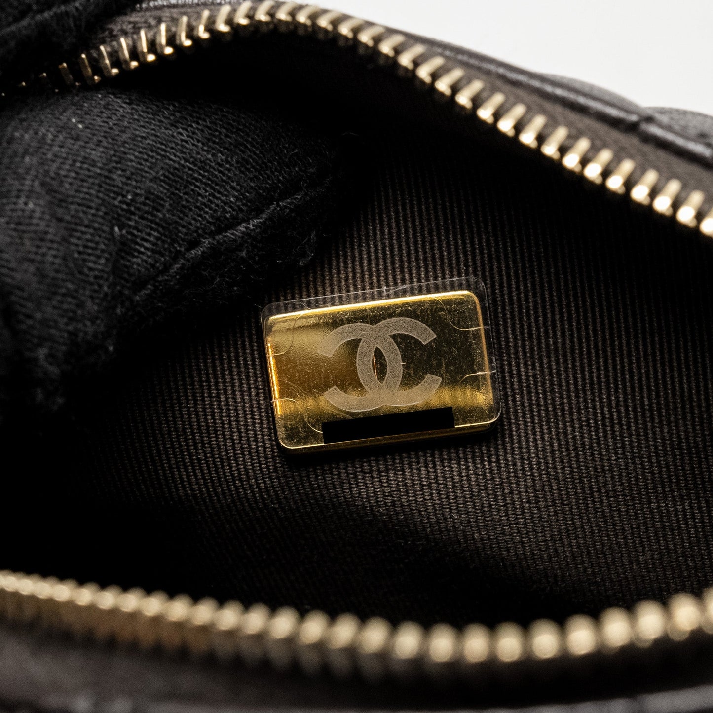 Chanel 24K Small Camera Case Bag Shiny Crumpled Lambskin Dark Brown L (Microchip)