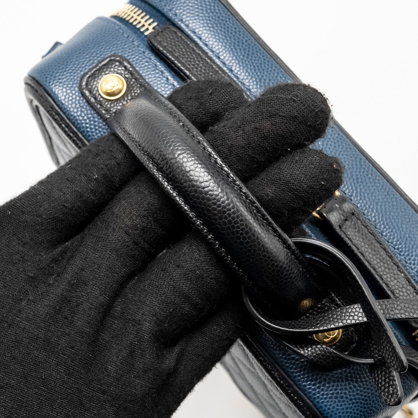 Chanel Small Filigree Vanity Camera Bag Caviar Navy/Black