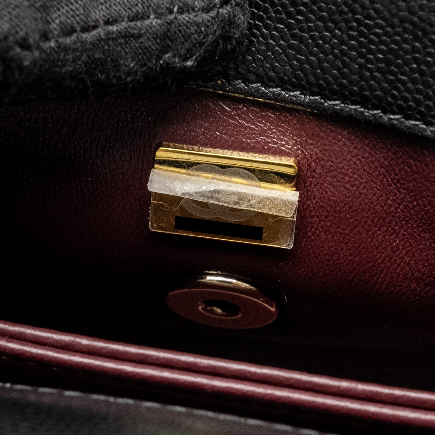 CHANEL Mini Coco Handle Caviar Black L (Microchip)