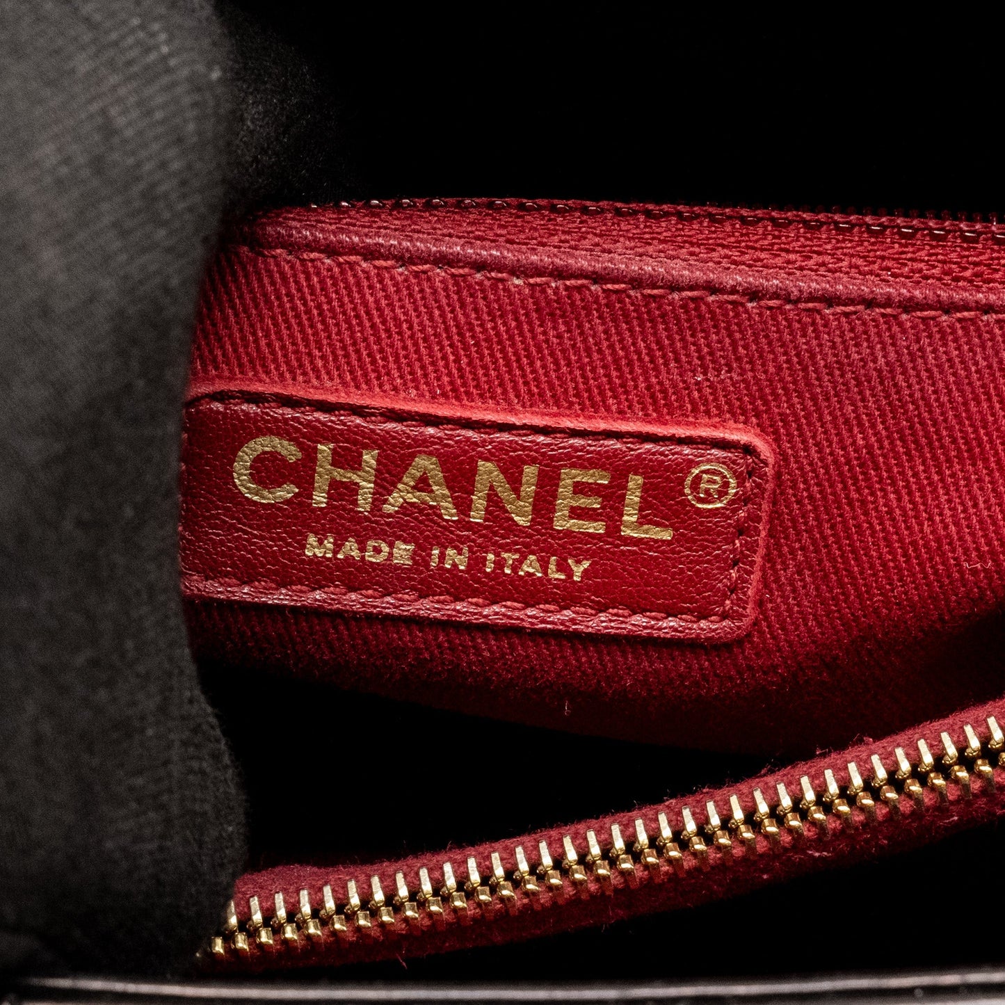 Chanel Medium Coco Handle Chevron Calfskin Black