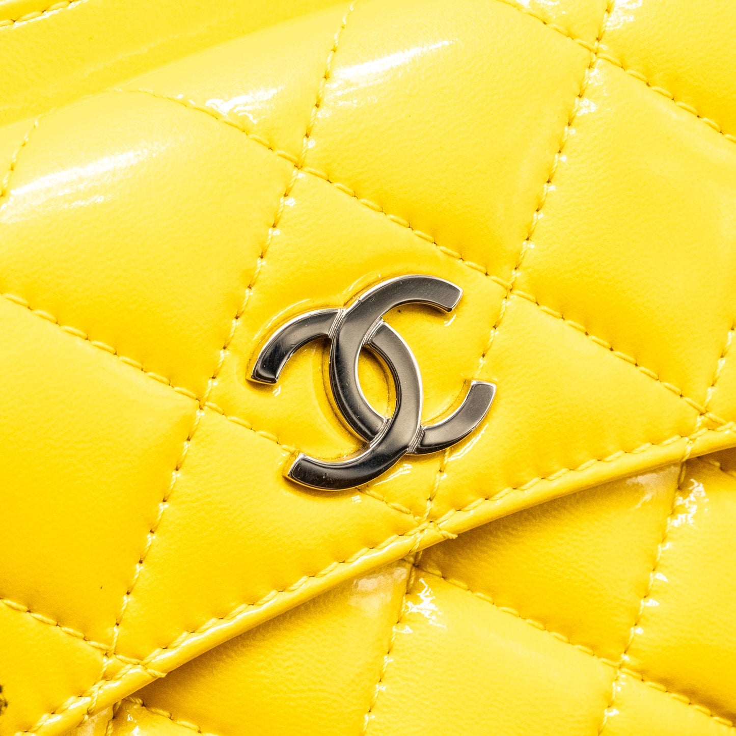 Chanel Pocket Box Camera Bag Patent Yellow