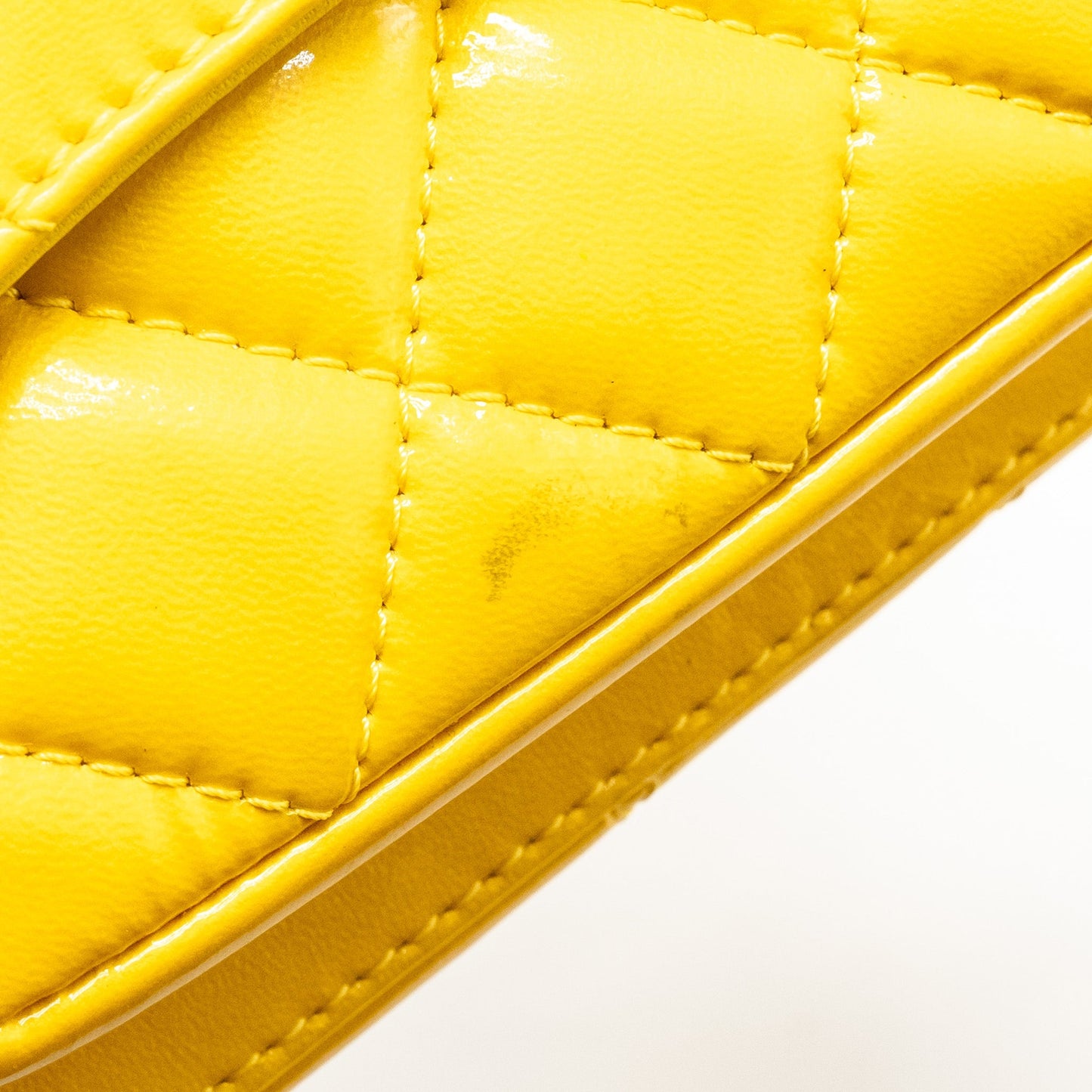 Chanel Pocket Box Camera Bag Patent Yellow