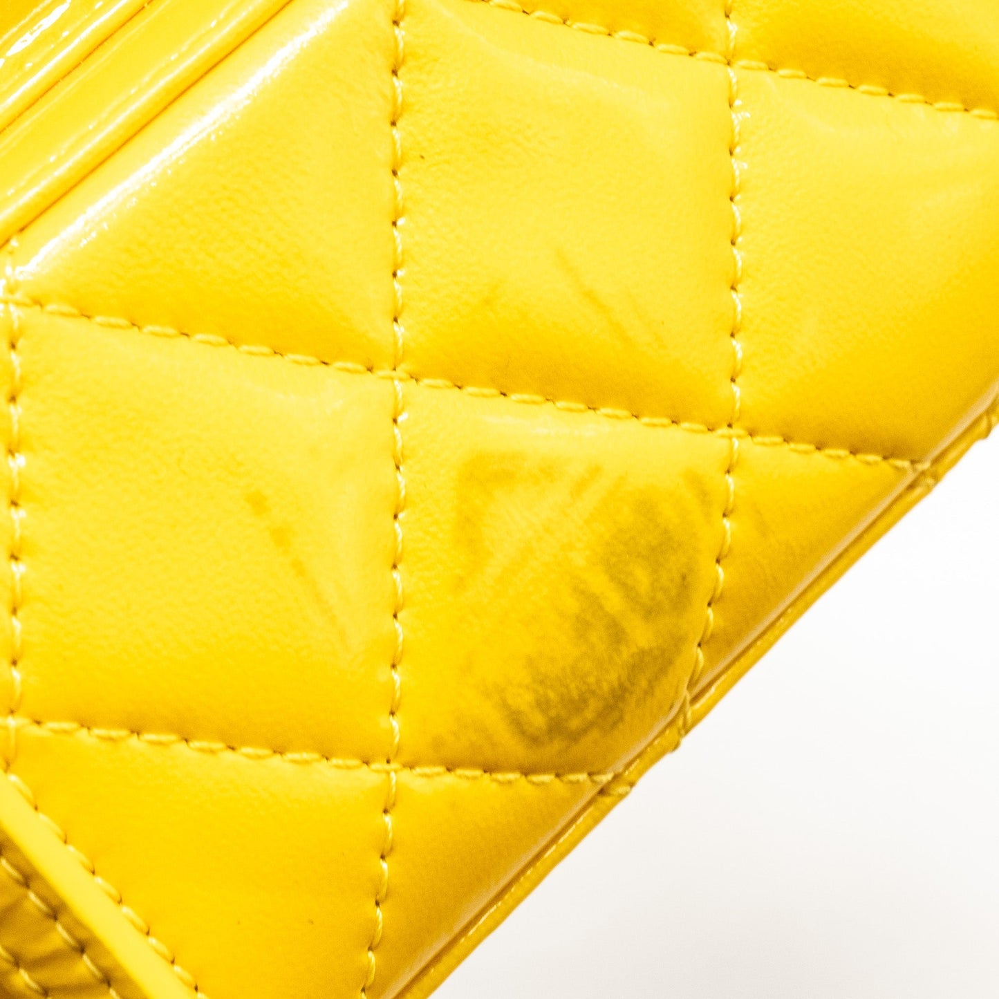 Chanel Pocket Box Camera Bag Patent Yellow