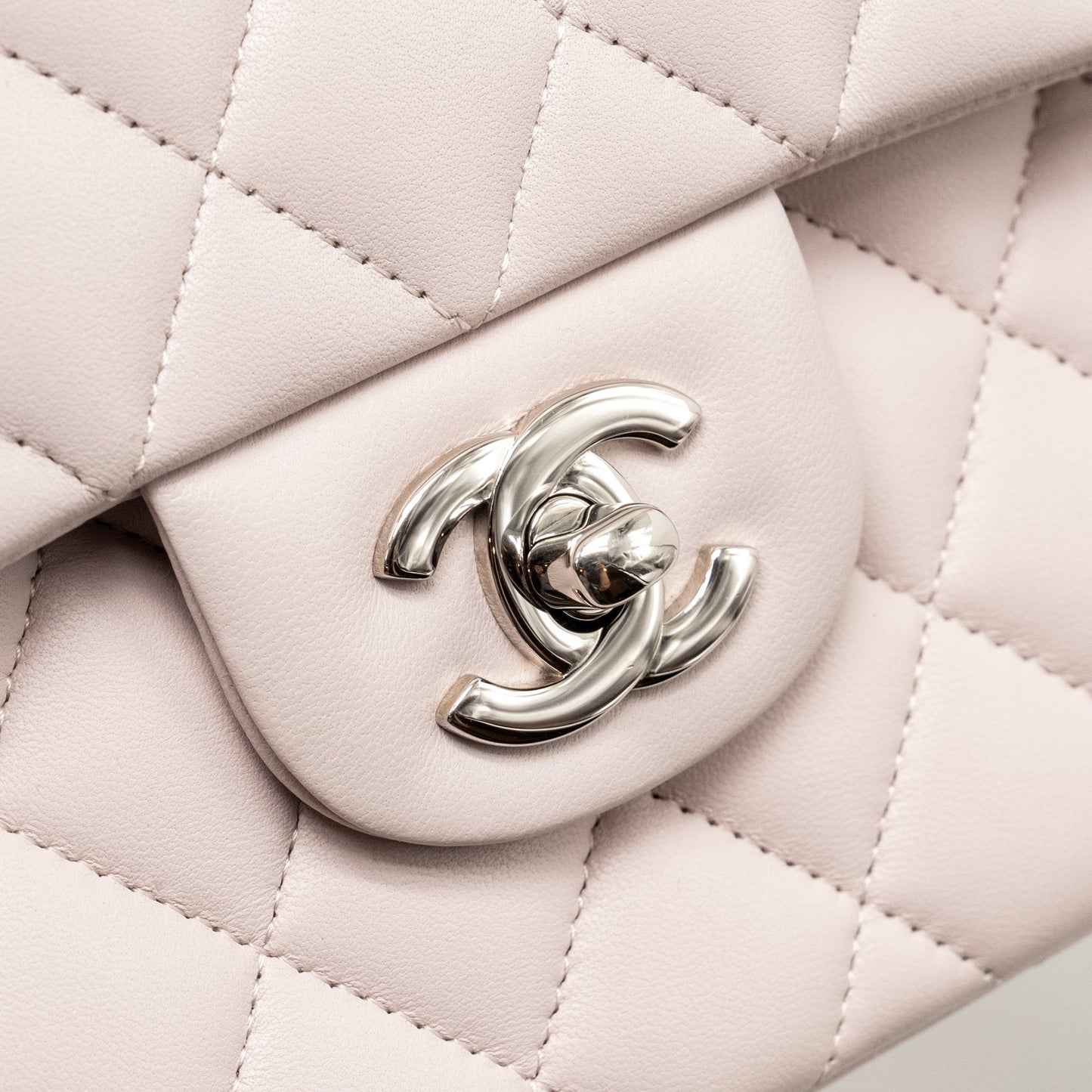 Chanel Small Classic Double Flap Bag Lambskin Light Purple  (Microchip)