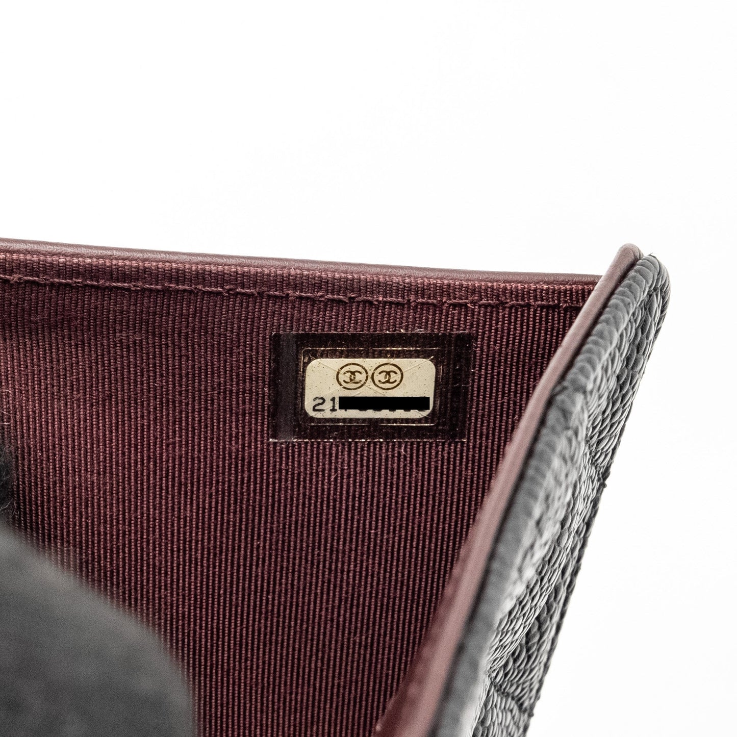 Chanel Compact Long Wallet Caviar Black