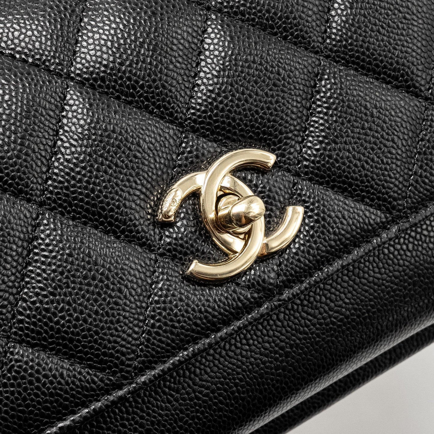 Chanel Small Business Affinity Caviar Black L (Microchip)