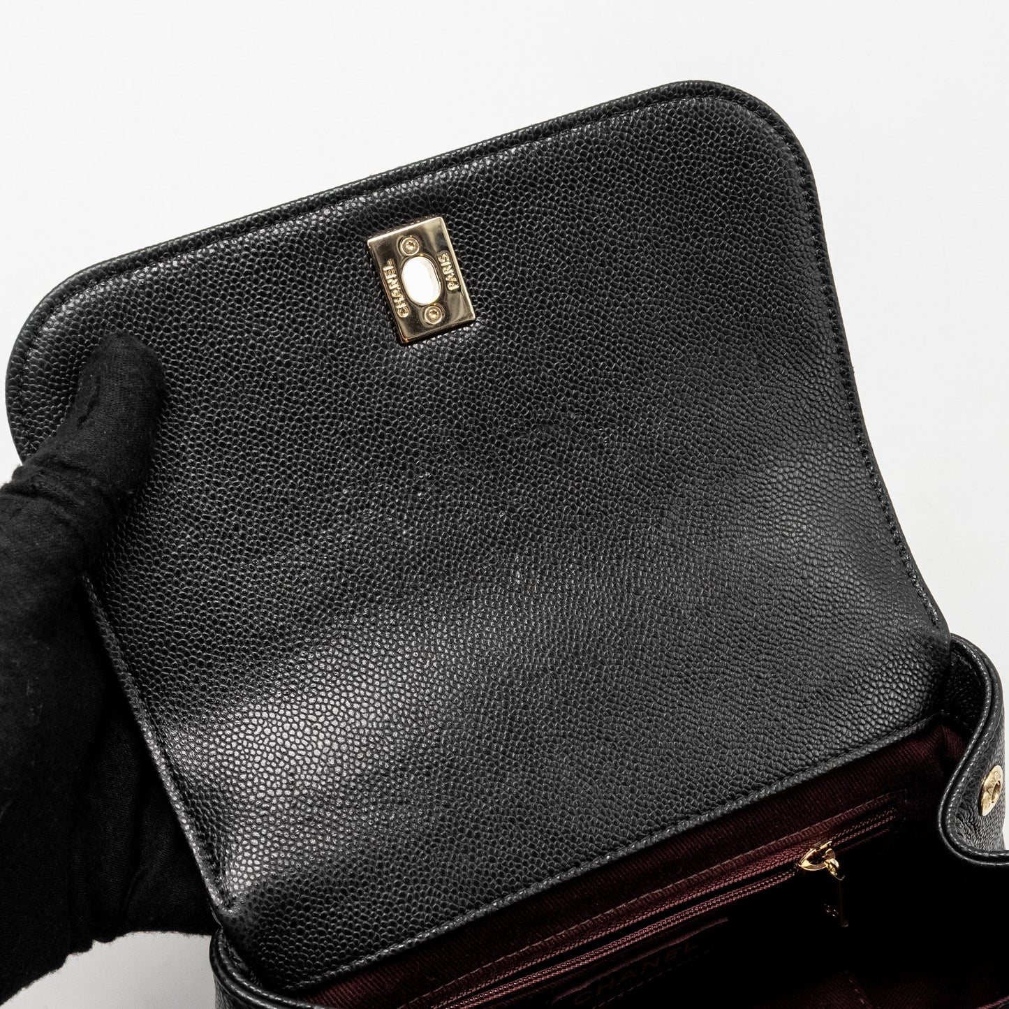 Chanel Small Business Affinity Caviar Black L (Microchip)