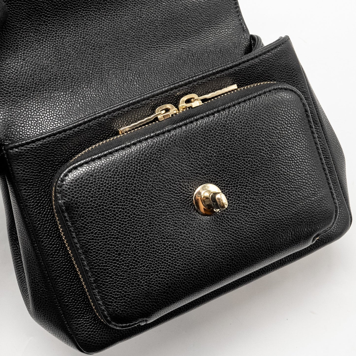 Chanel Small Business Affinity Caviar Black L (Microchip)