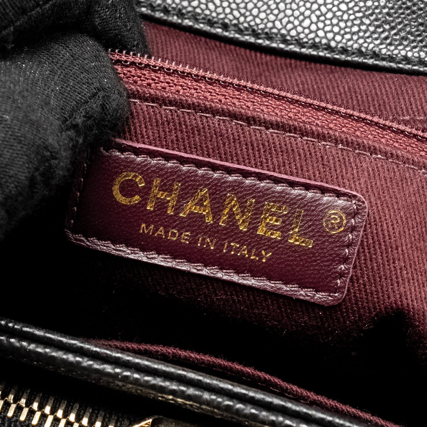 Chanel Small Business Affinity Caviar Black L (Microchip)