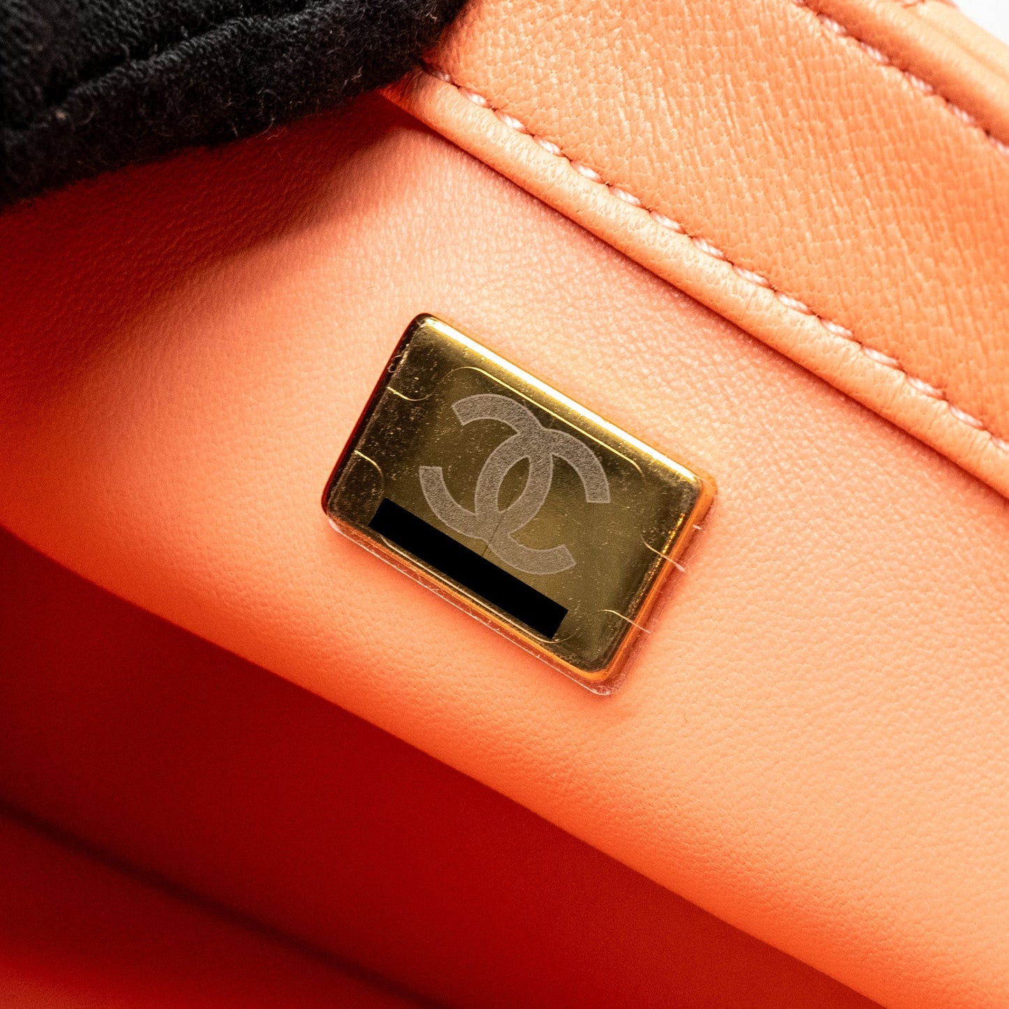 Chanel Pearl Crush Mini Square Lambskin Coral  (Microchip)