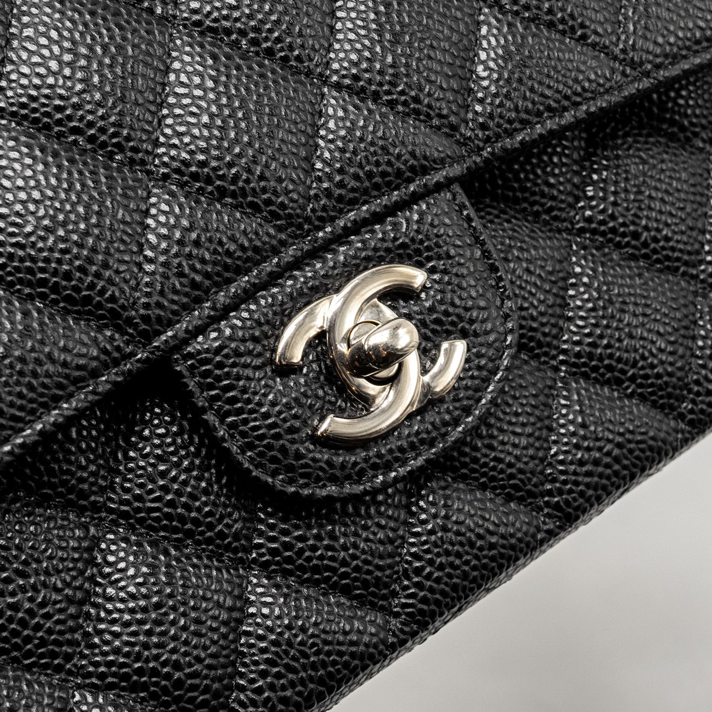 Chanel Medium Classic Double FLAP Bag Caviar Black