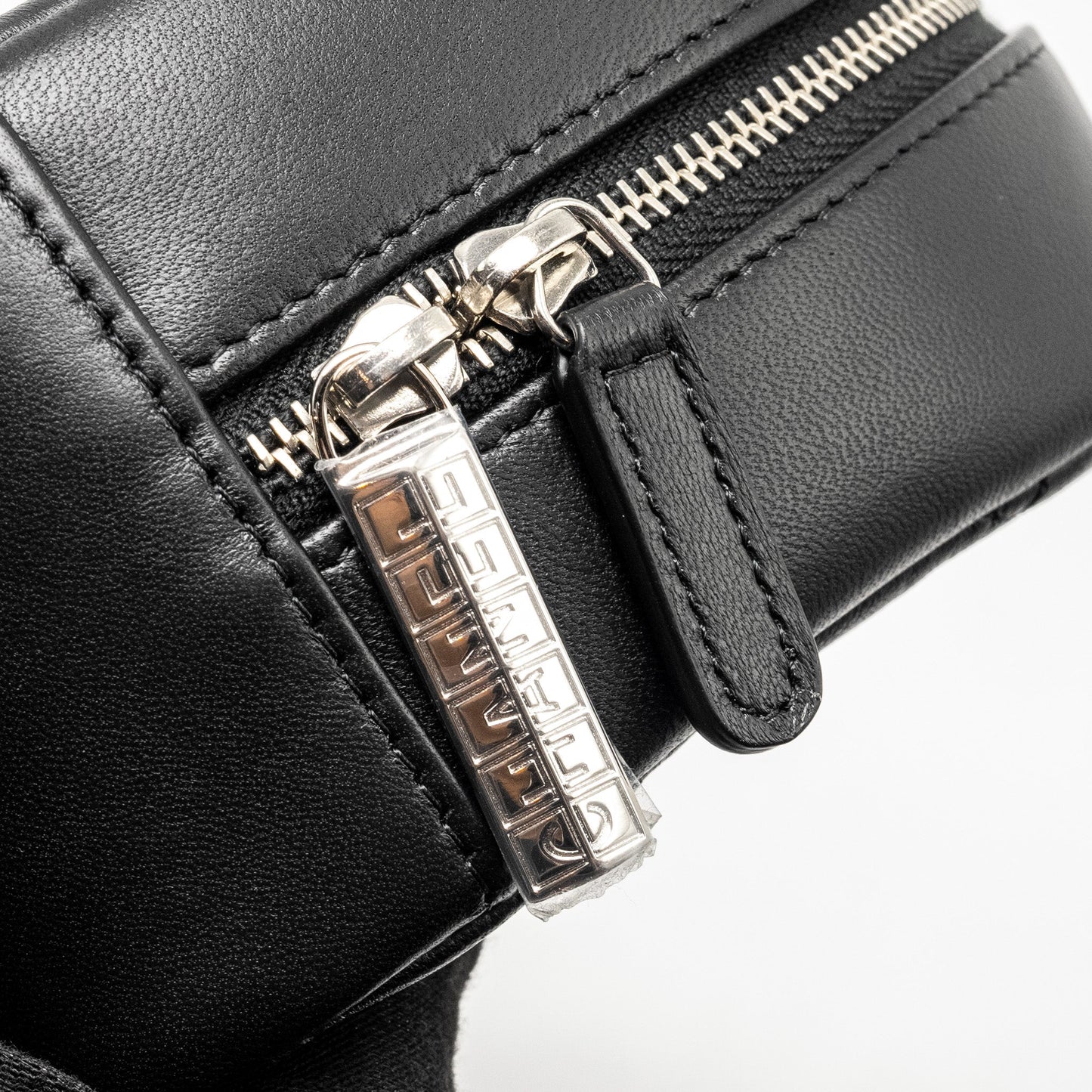 CHANEL Quilted Cosmetic Pouch Lambskin Black