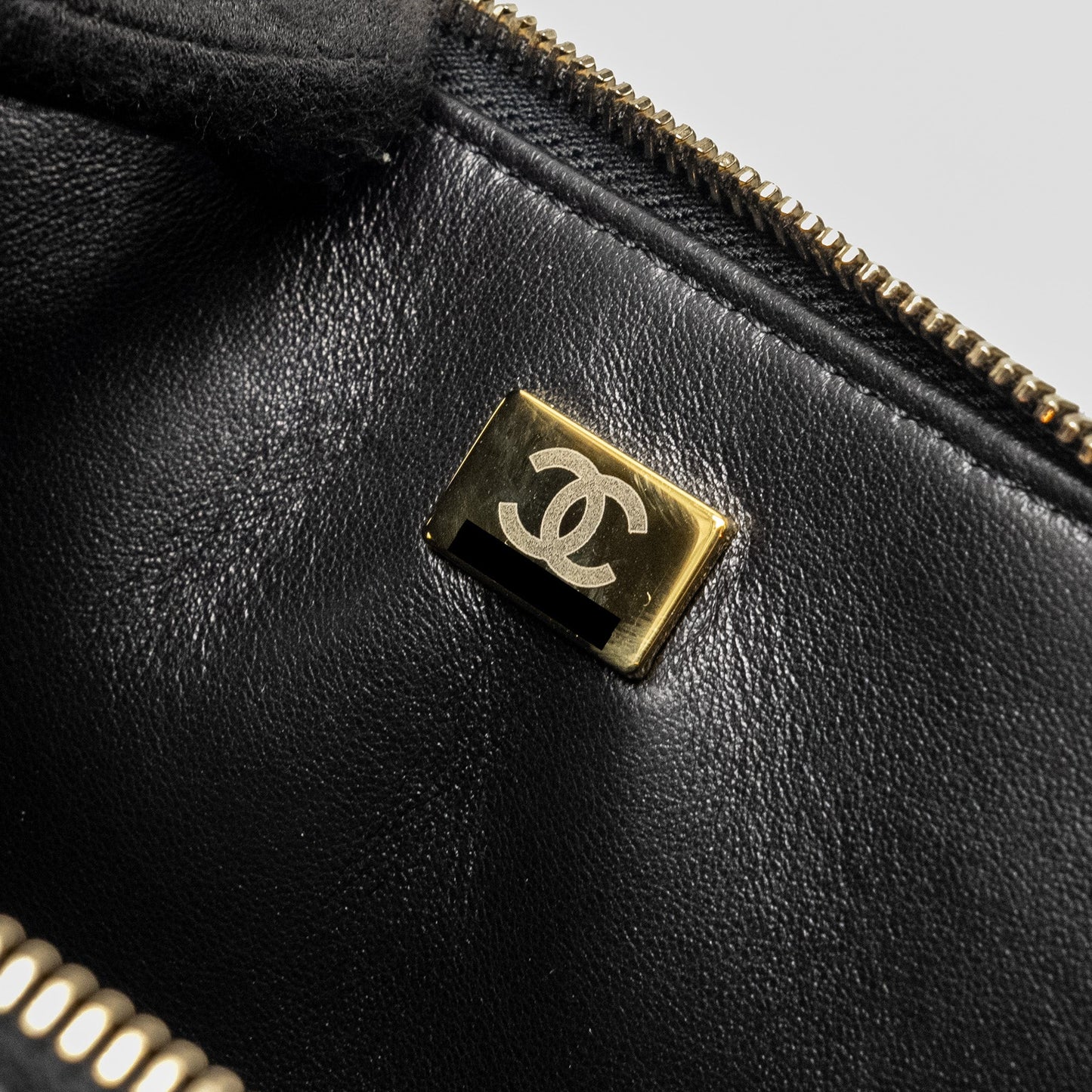 CHANEL 22s Letter Top Handle Small Vanity Case Caviar Black Brushed  (Microchip)