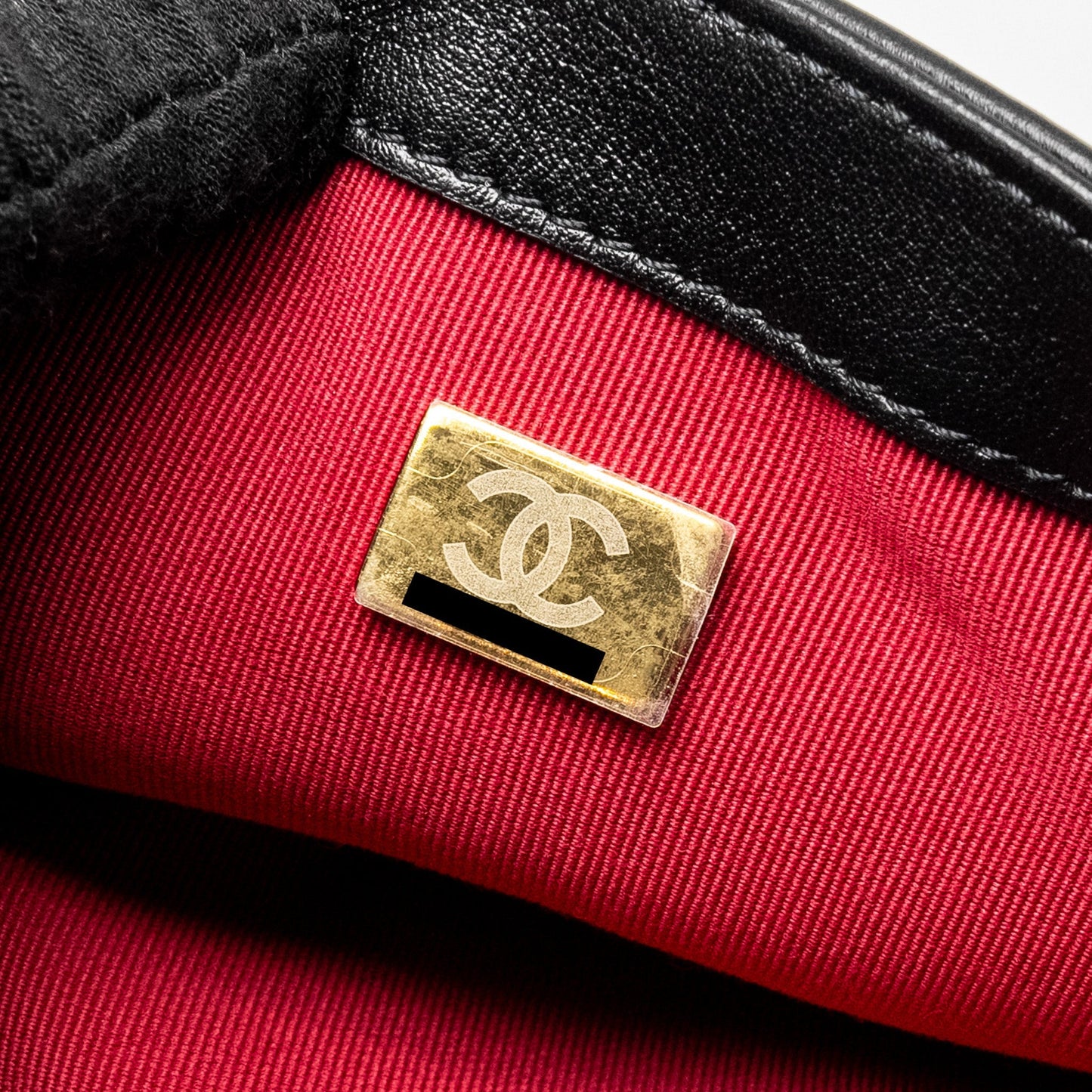 CHANEL Seasonal Flap Bag Giant Chain Handle with Pearl Calfskin Black Brush  (Microchip)