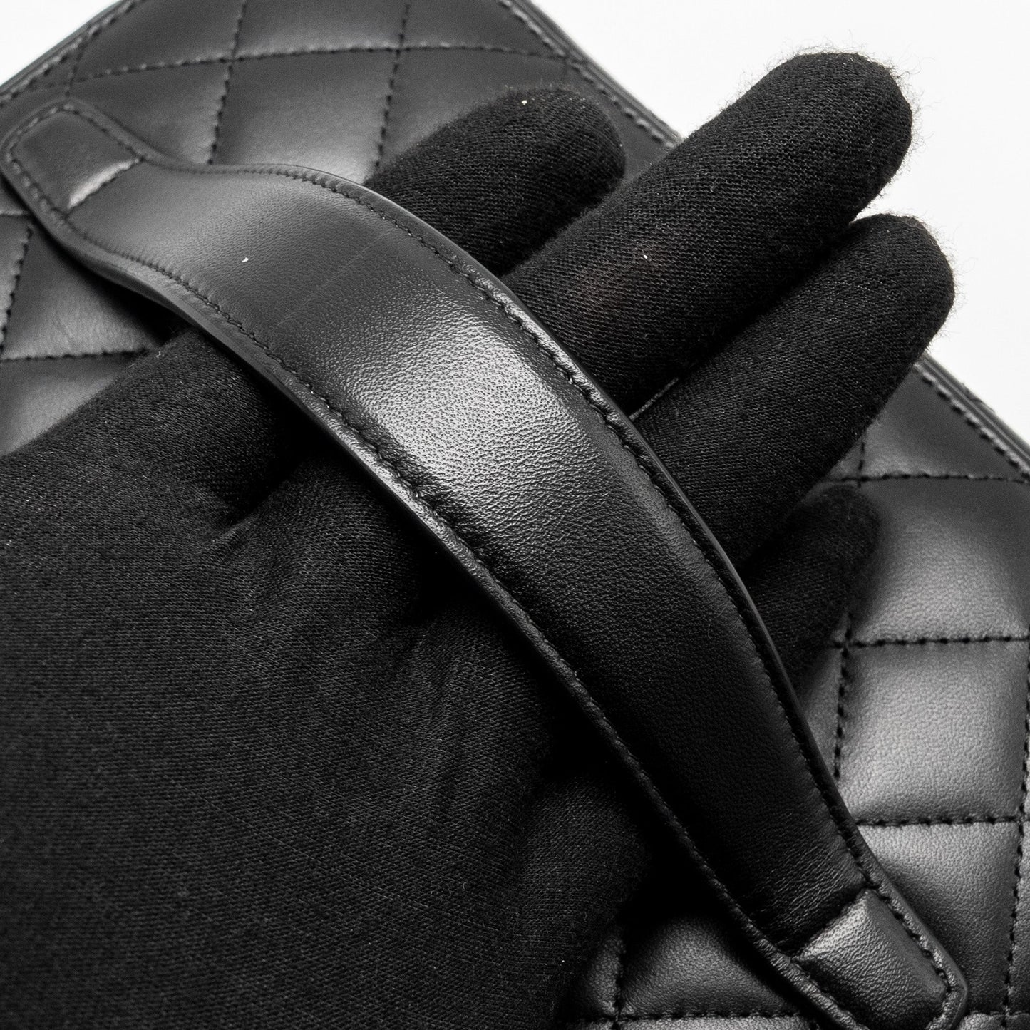 CHANEL Quilted Vanity Case Lambskin Black