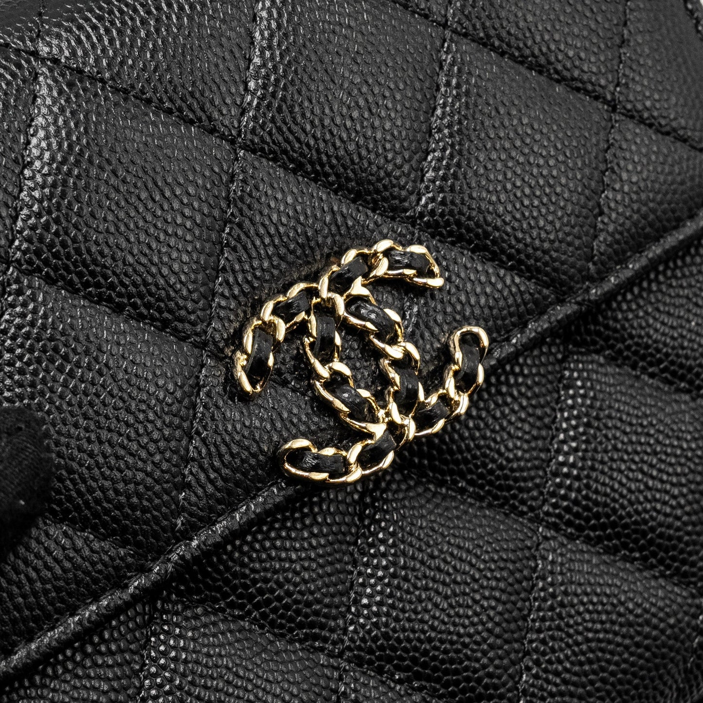 Chanel Top Handle Mini Flap Bag with Chain caviar black L (microchip)