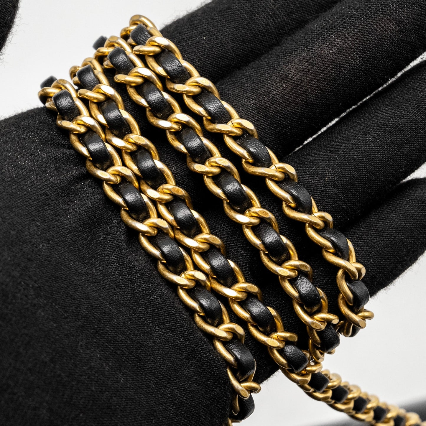 Chanel gold crush mini flap bag calfskin black  (microchip)