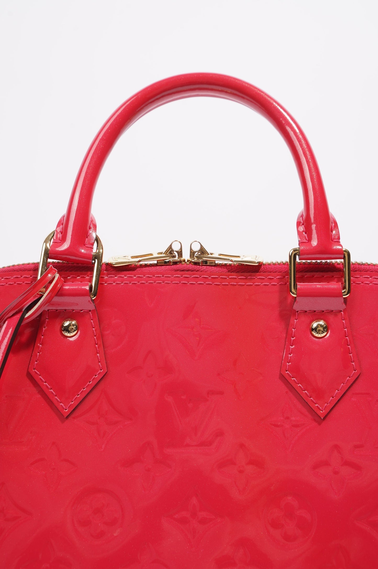 Louis Vuitton Alma Dark Pink Vernis Leather PM