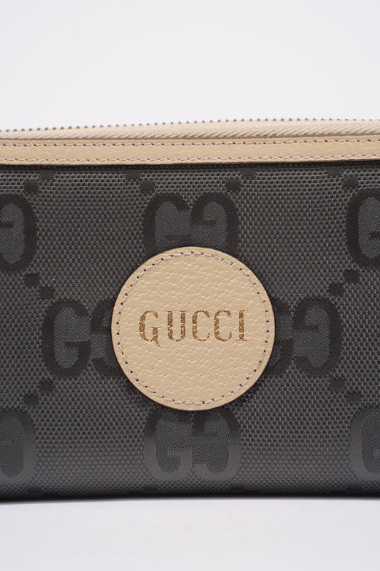 Gucci Off The Grid Long Wallet Black / Beige Canvas