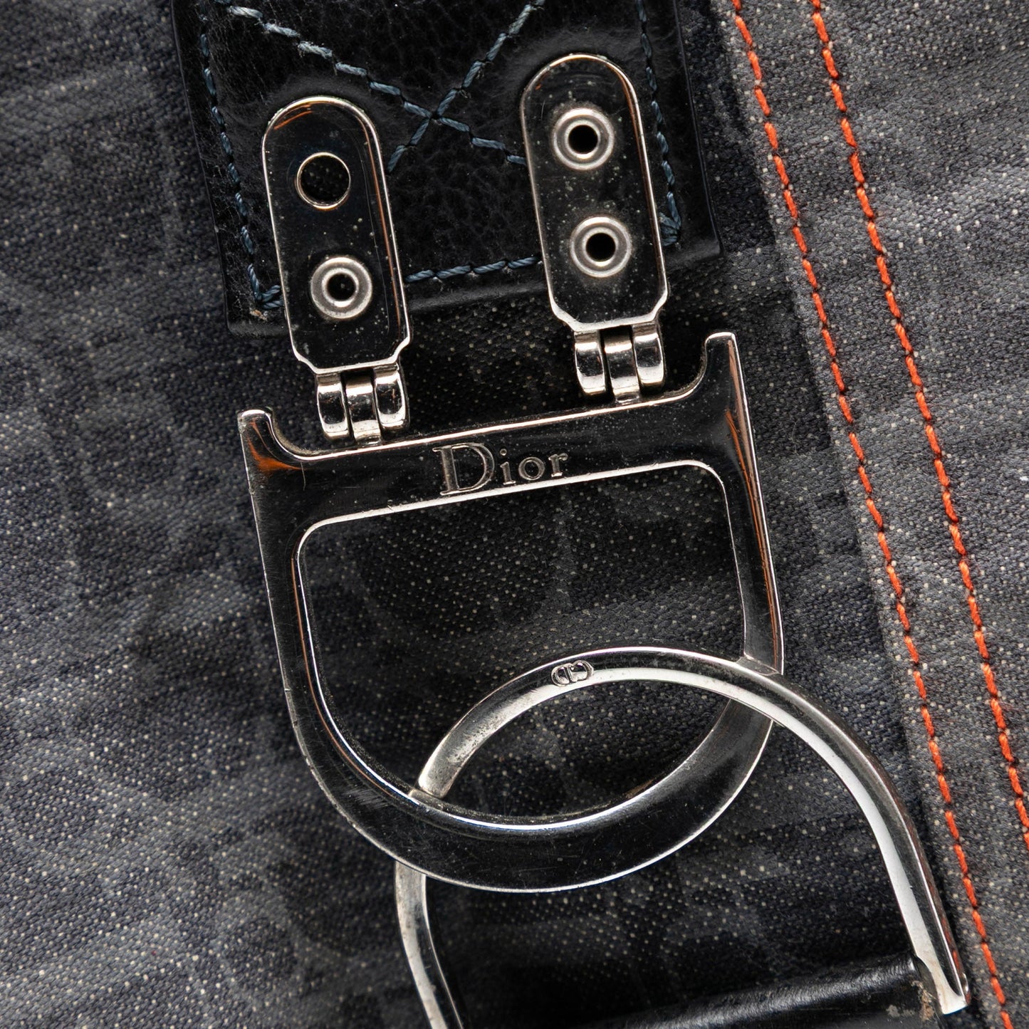 Blue Dior Diorissimo Trotter Denim Flight Tote