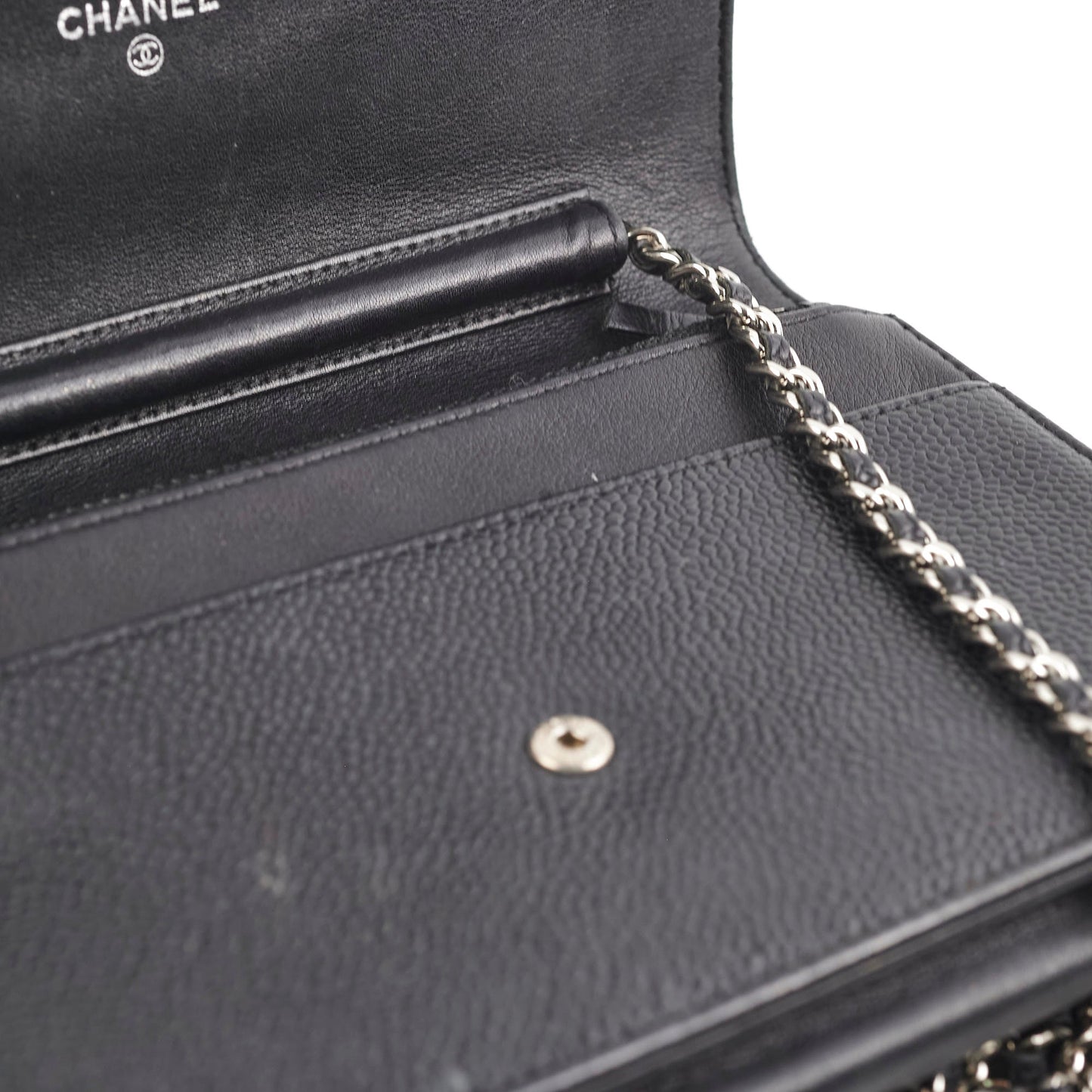 Chanel Caviar Black Wallet On Chain WOC