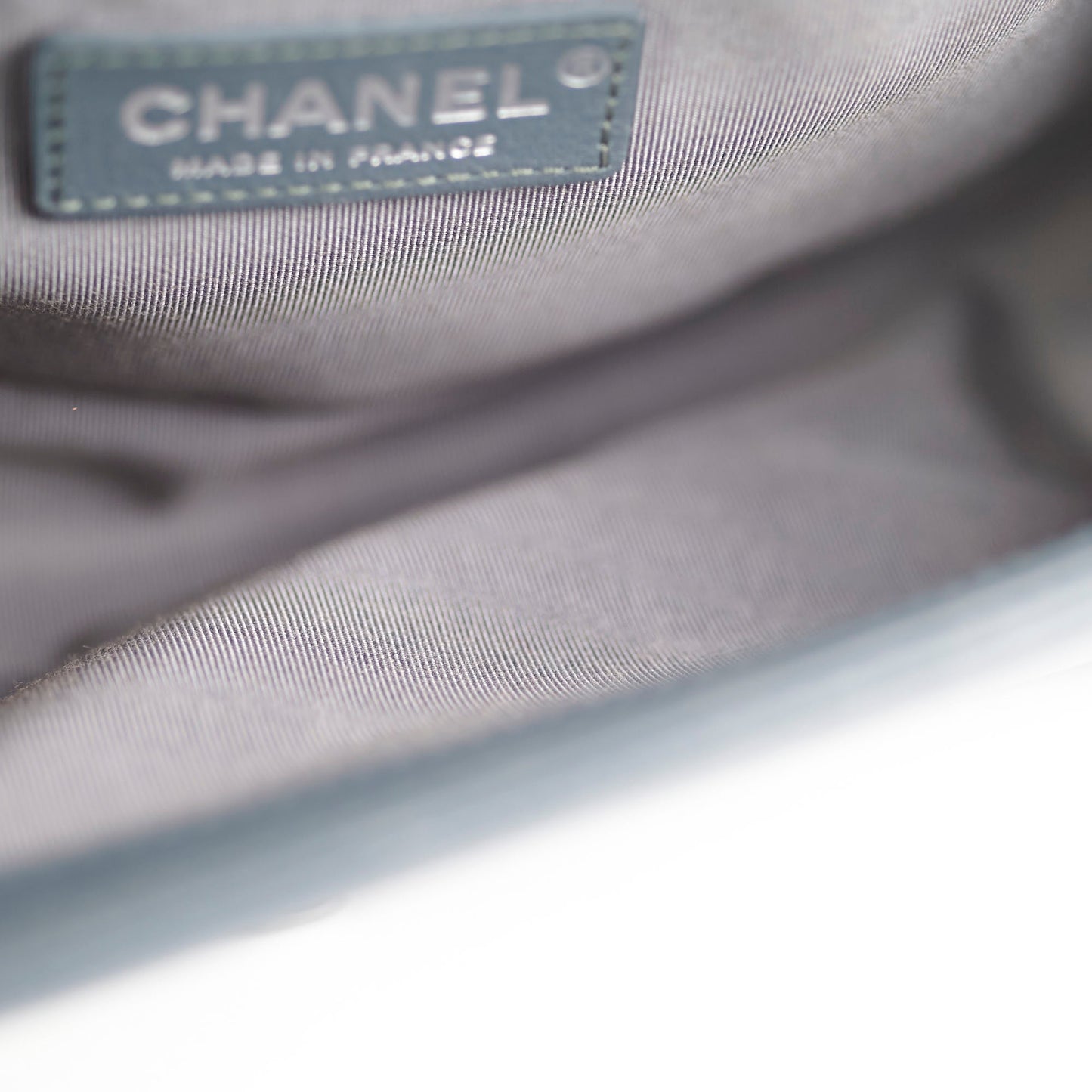 Chanel Old Medium Chevron Boy Grey