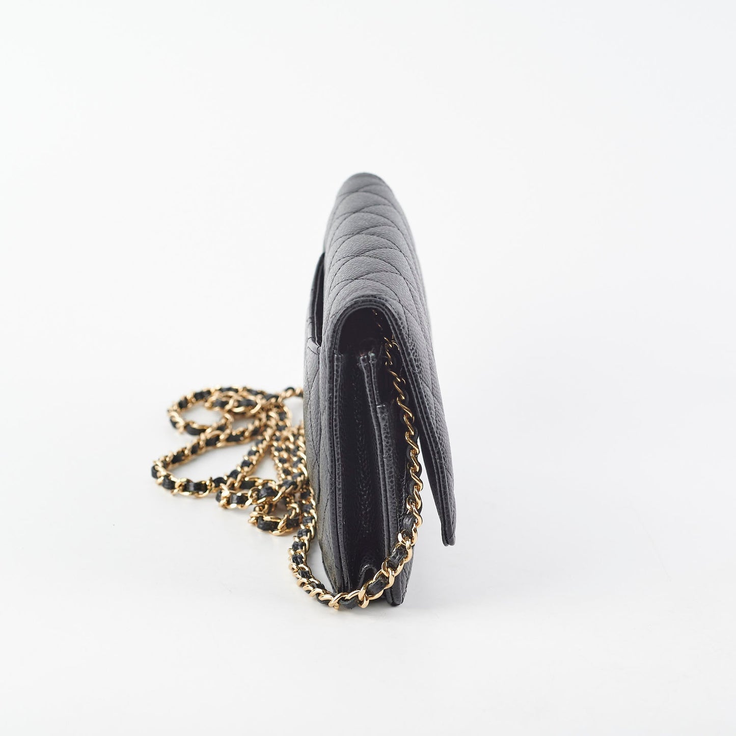 Chanel Black Wallet On Chain WOC Caviar Black