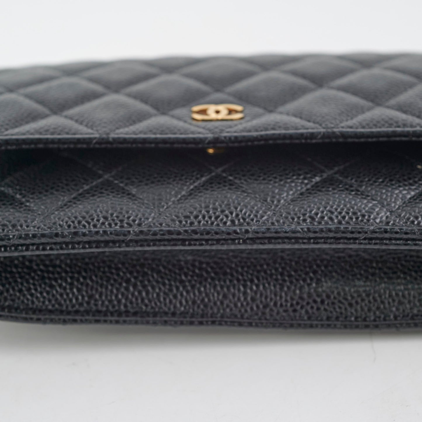 Chanel Black Wallet On Chain WOC Caviar Black