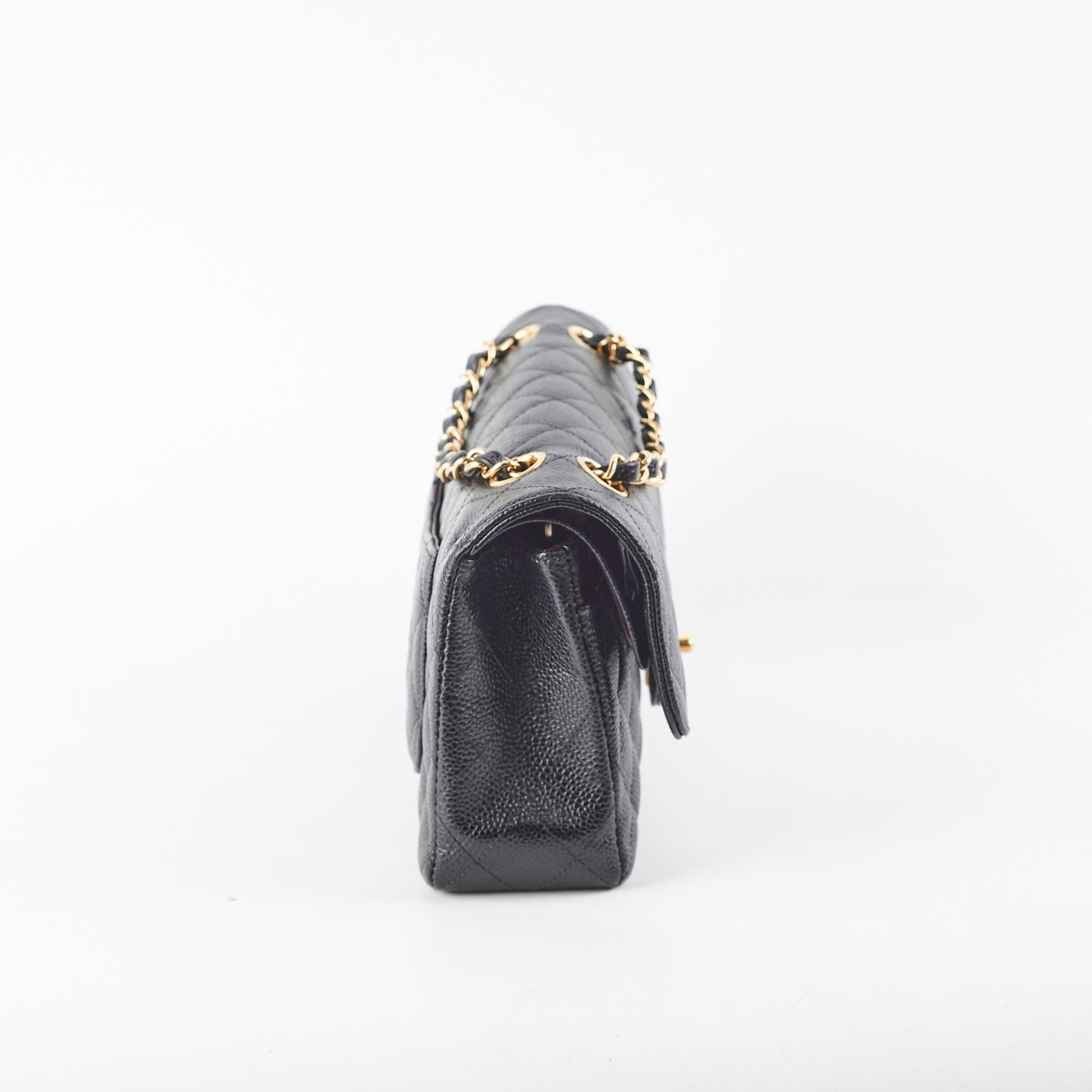 Chanel Small Classic Flap Caviar Black - Microchipped