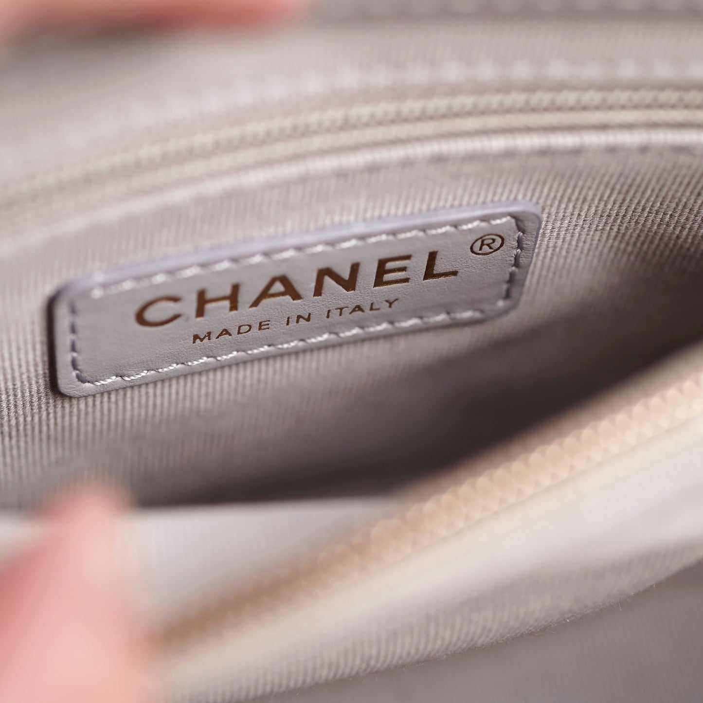 Chanel Grey Affinity Caviar Crossbody